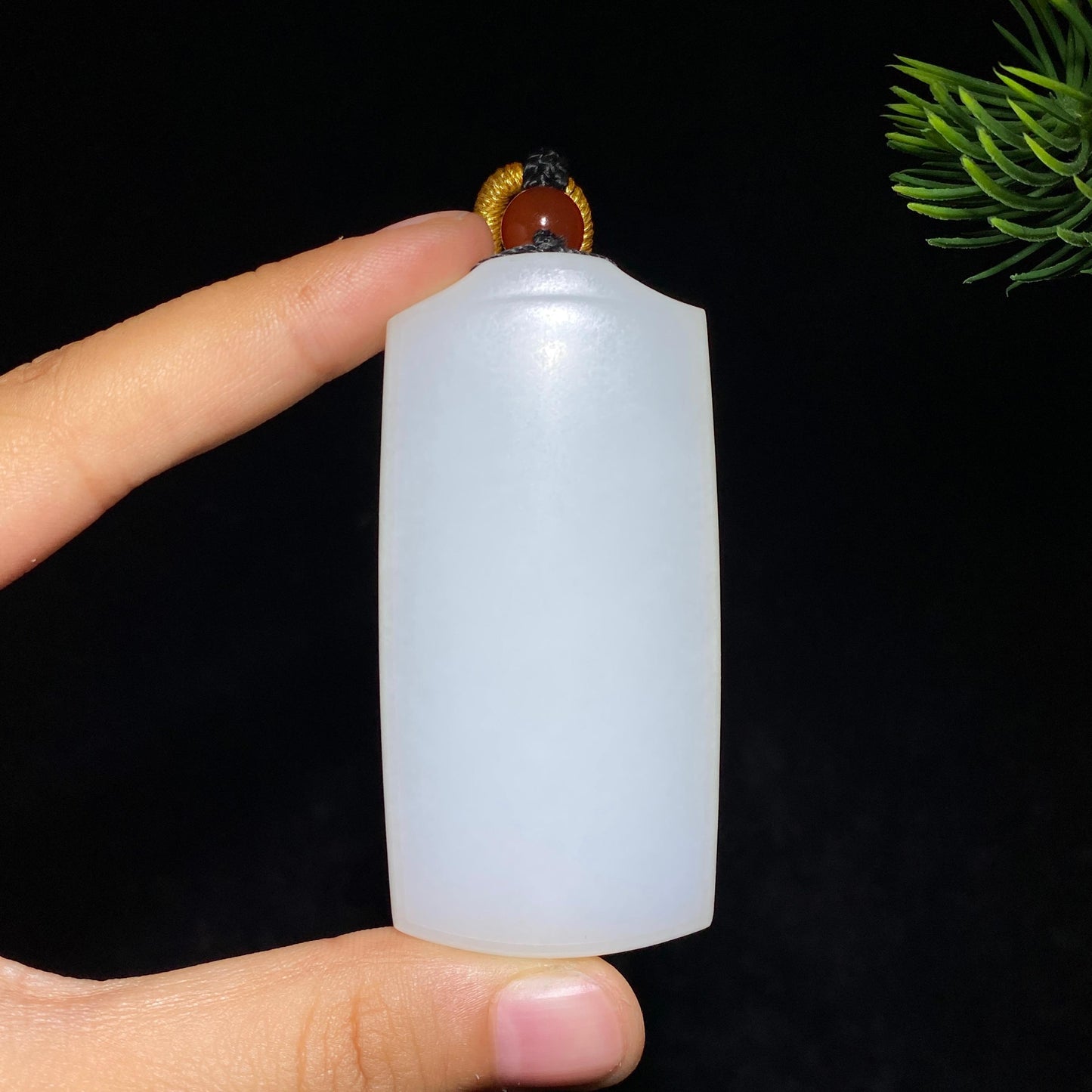 和田玉白玉无事牌(67.5g)