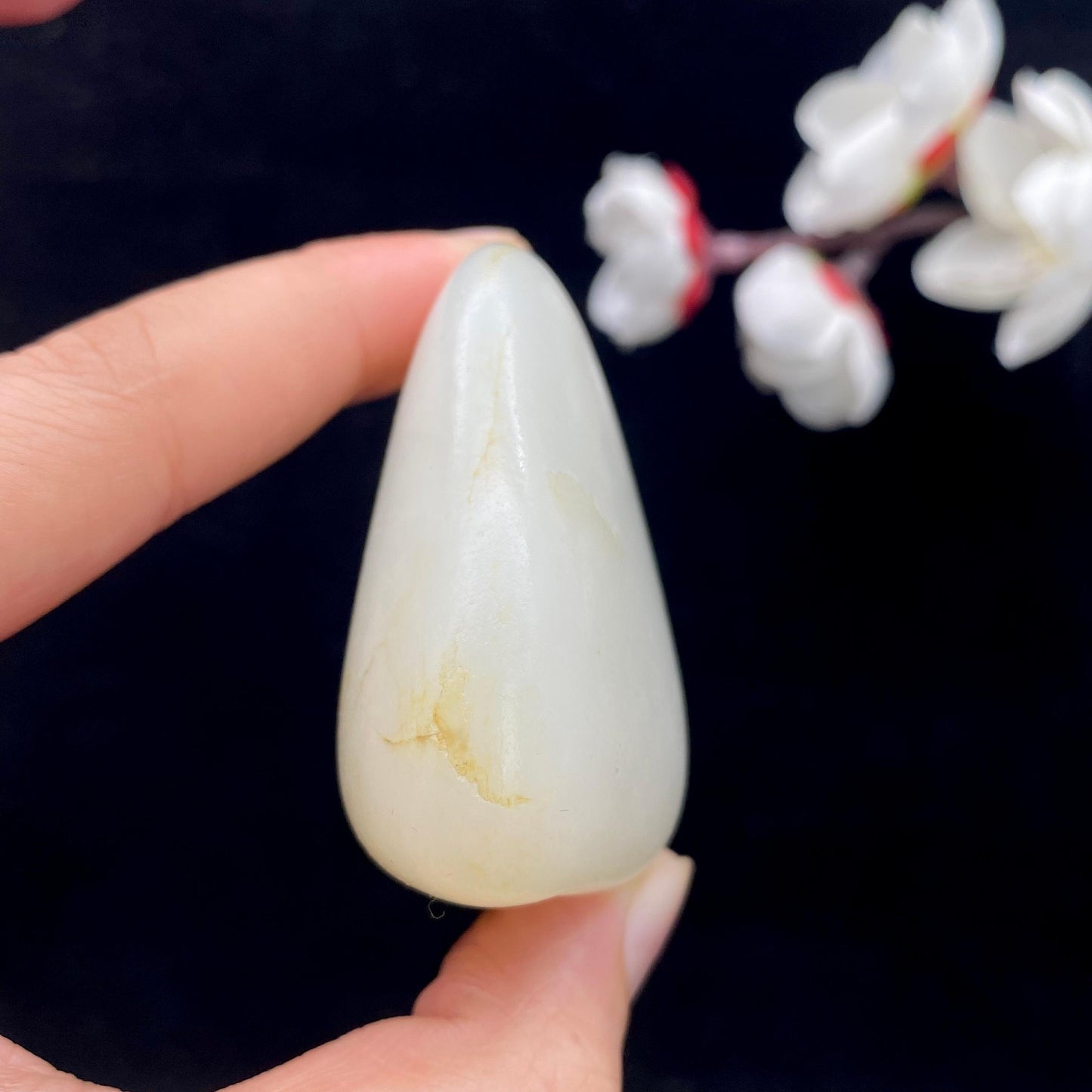 和田玉聚黄皮籽料原石(105g)