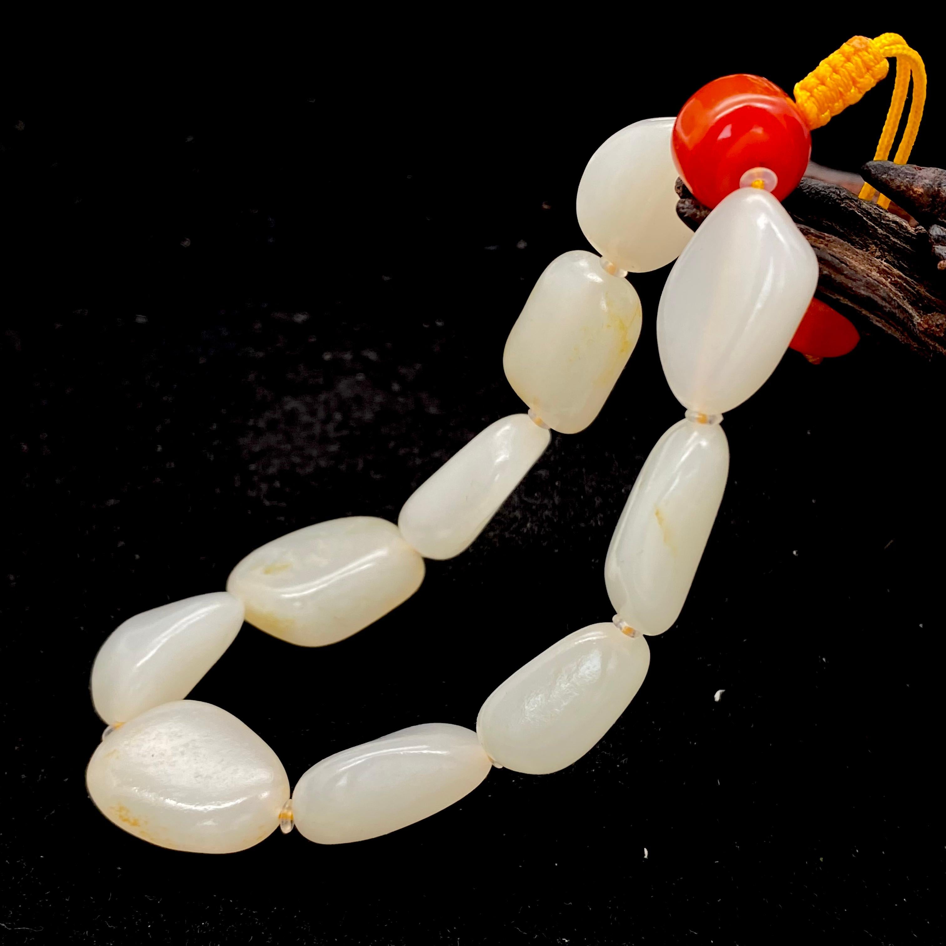 和田玉黄皮【精品手串】(45.5g)