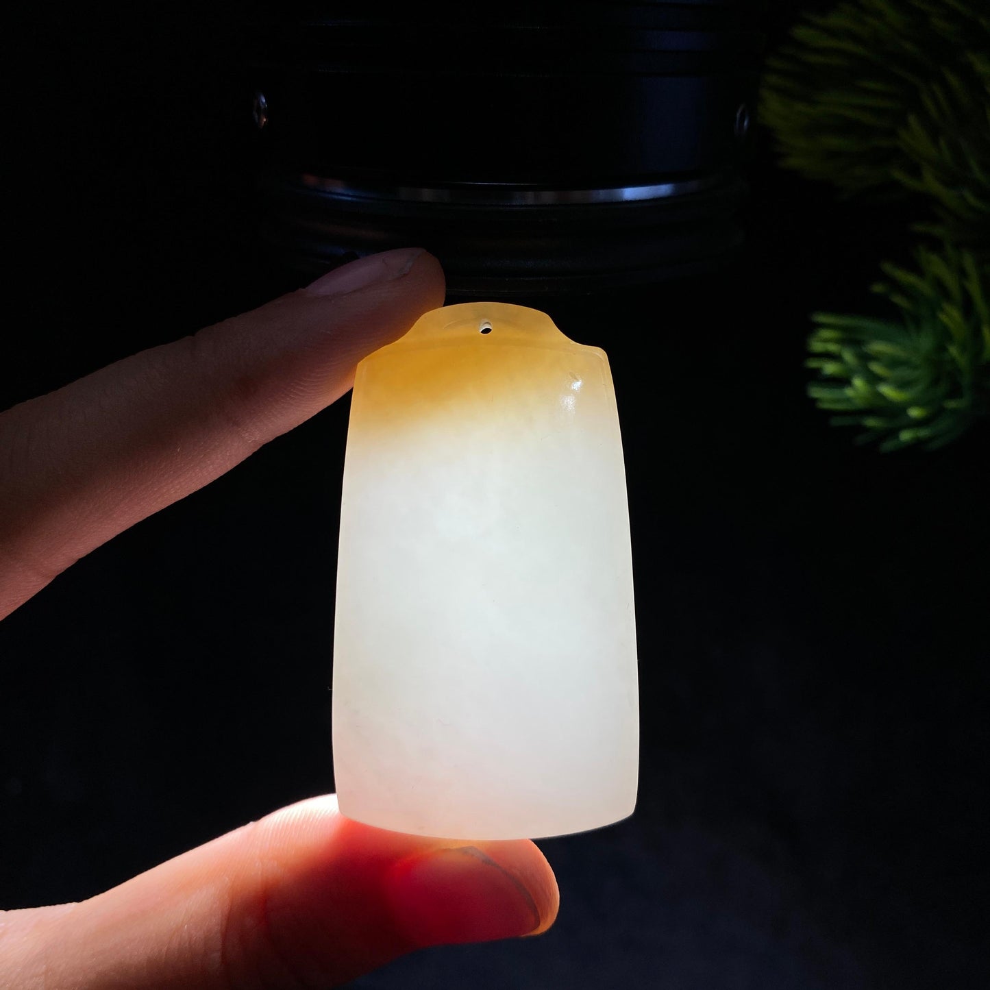 和田玉糖白玉无事牌(27.2g)