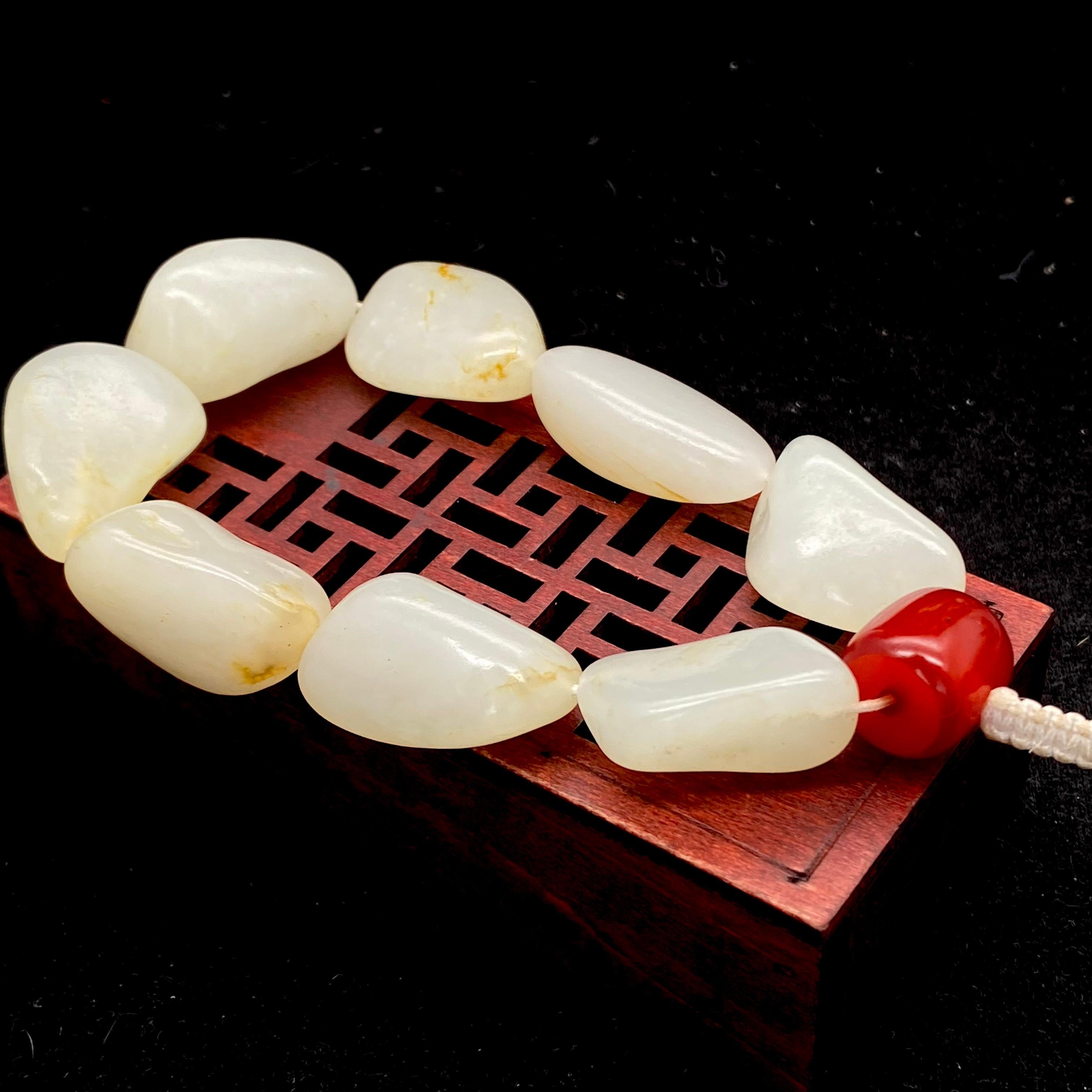 和田玉黄皮【精品手串】(62.4g)