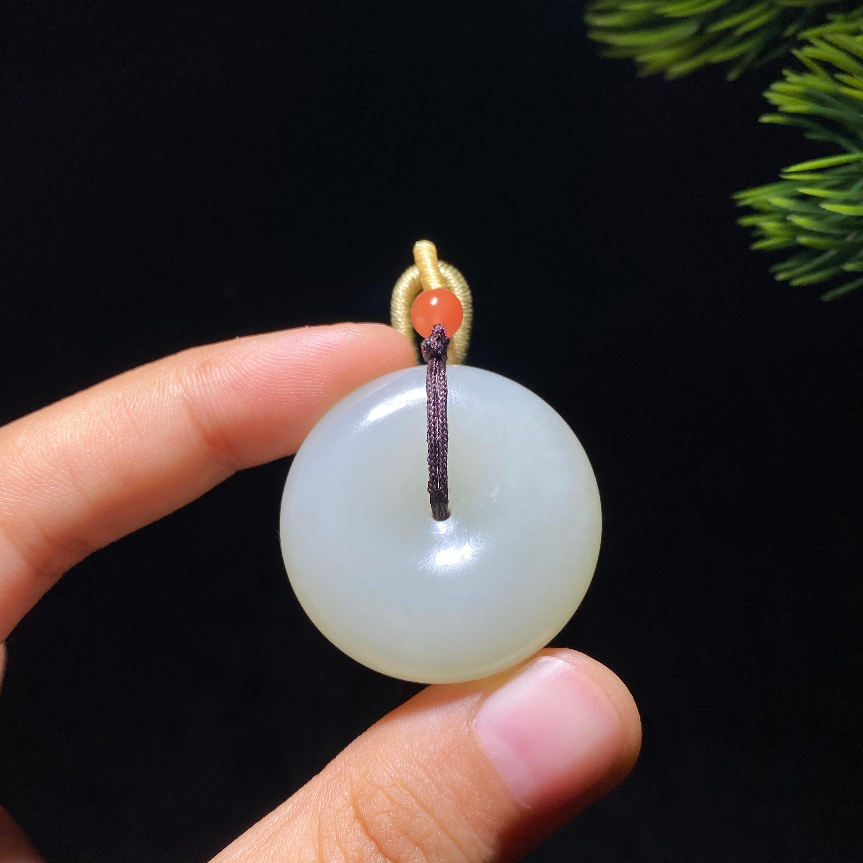 和田玉籽料平安扣(20.7g)