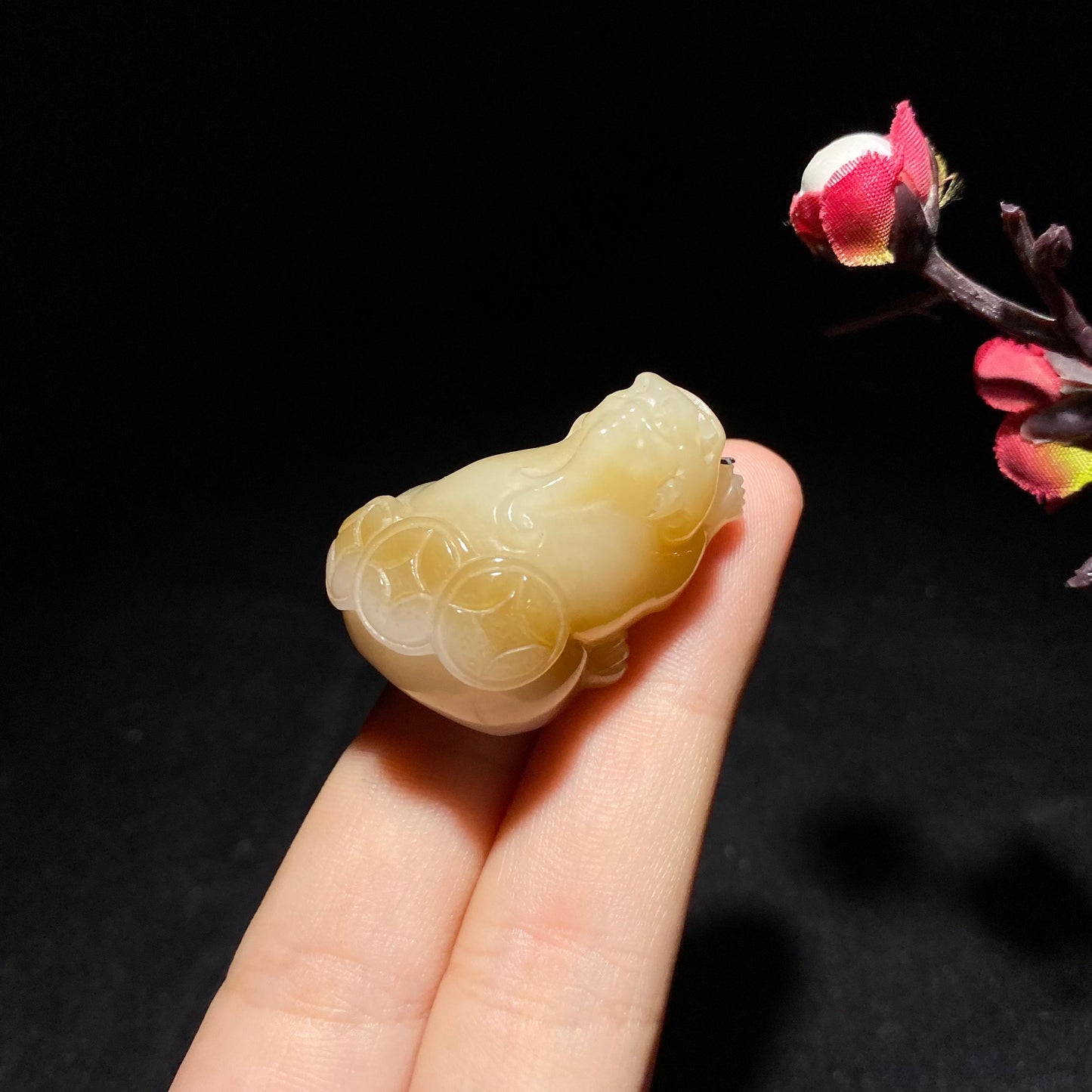 和田山料糖白玉貔貅挂件(22.0g)