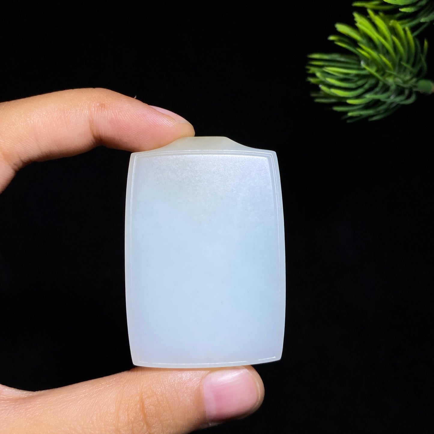 和田玉糖白玉无事牌(40.1g)