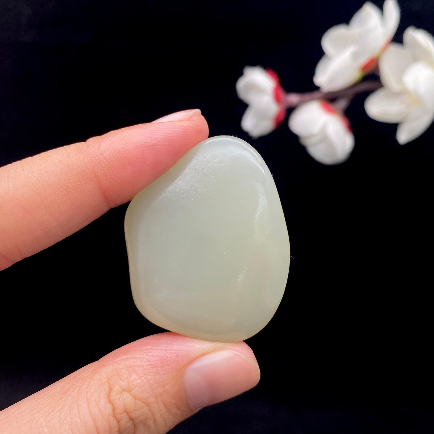 和田玉青白玉籽料原石(19.3g)