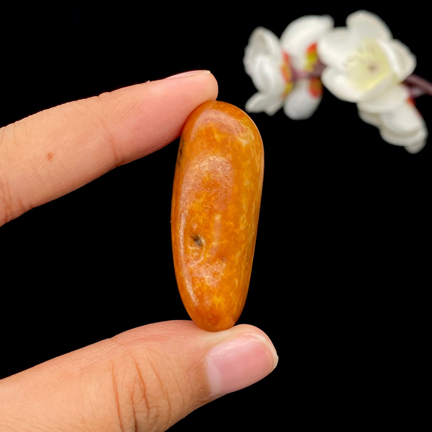 和田玉红沁皮籽料原石(22.9g)