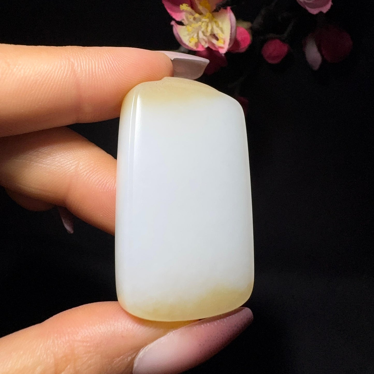 和田玉糖白玉平安牌(31.5g)