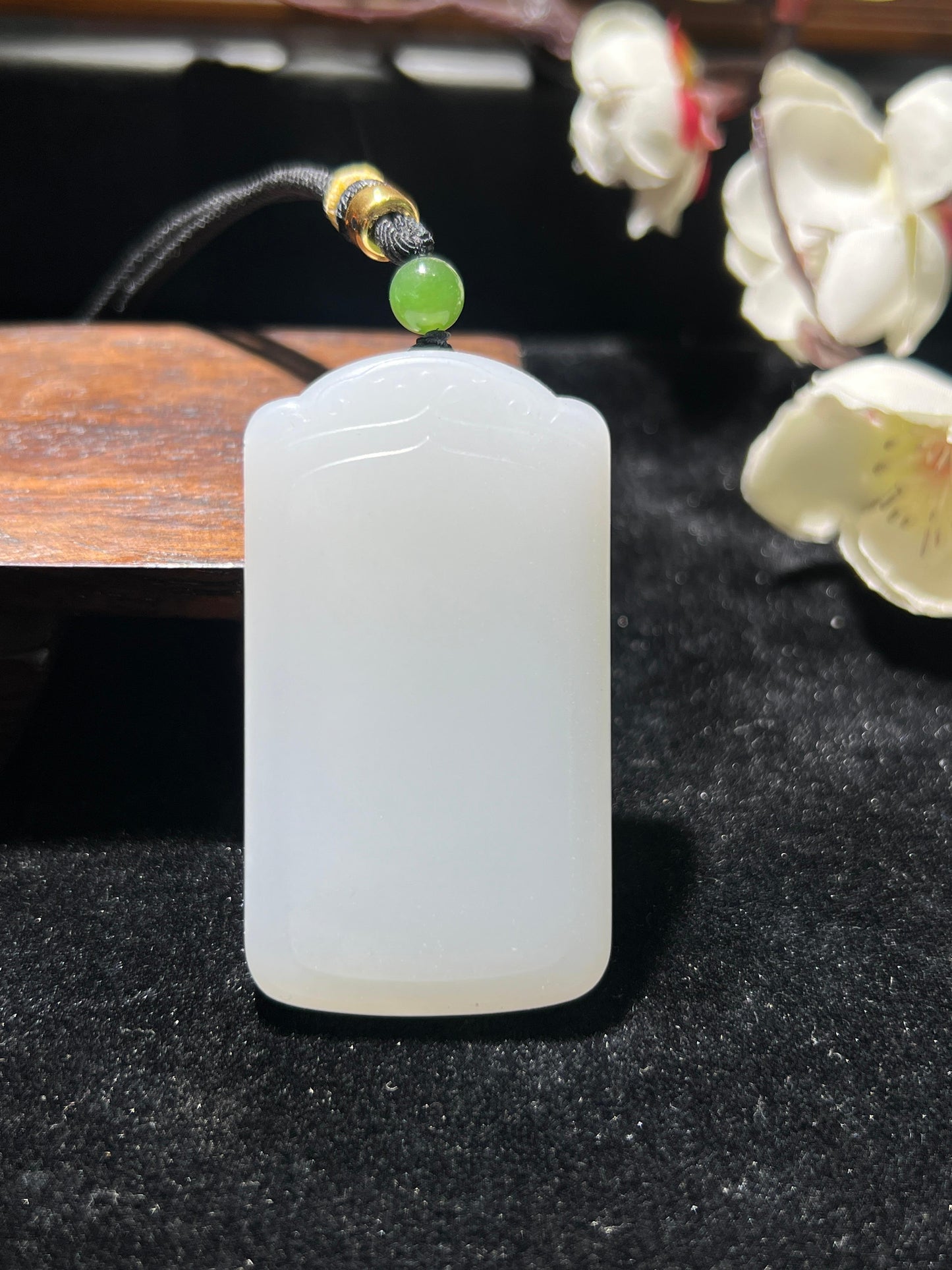 和田玉平安无事牌(50.3g)