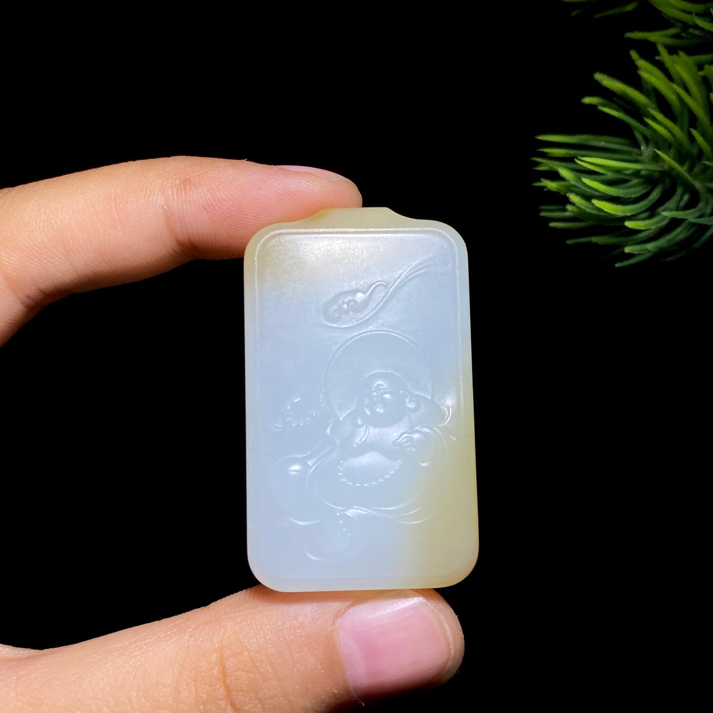 和田玉糖白玉佛公(29.0g)