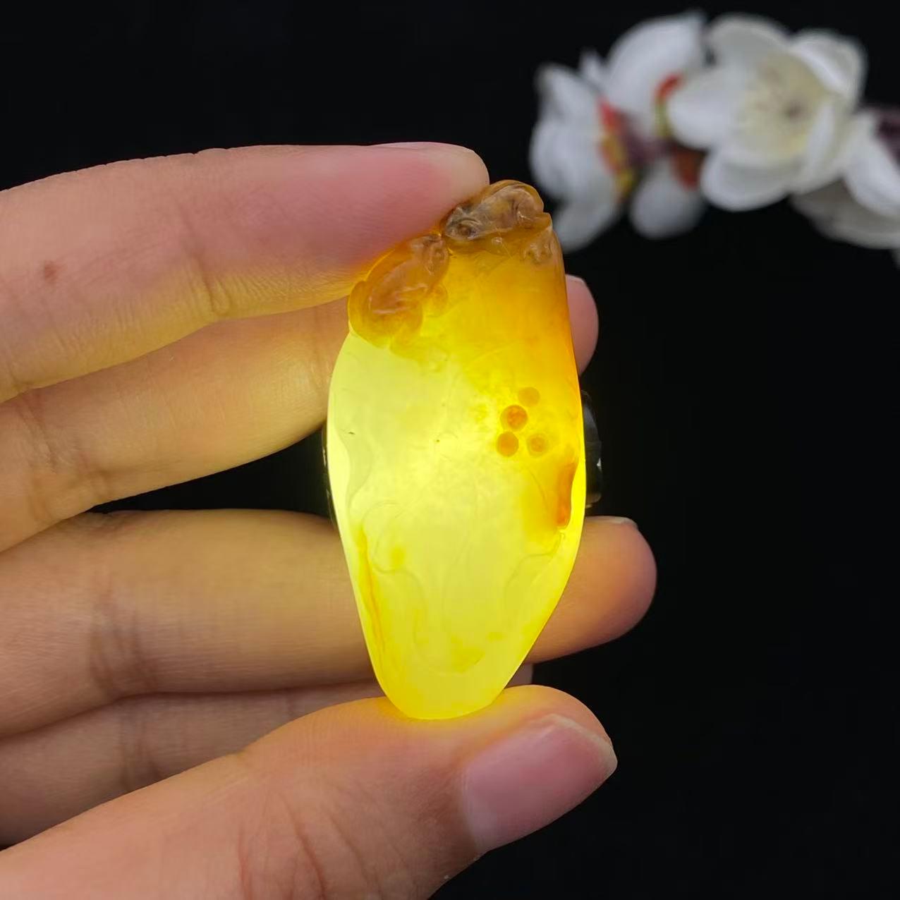 和田玉籽料【呱呱来财】(17.3g)