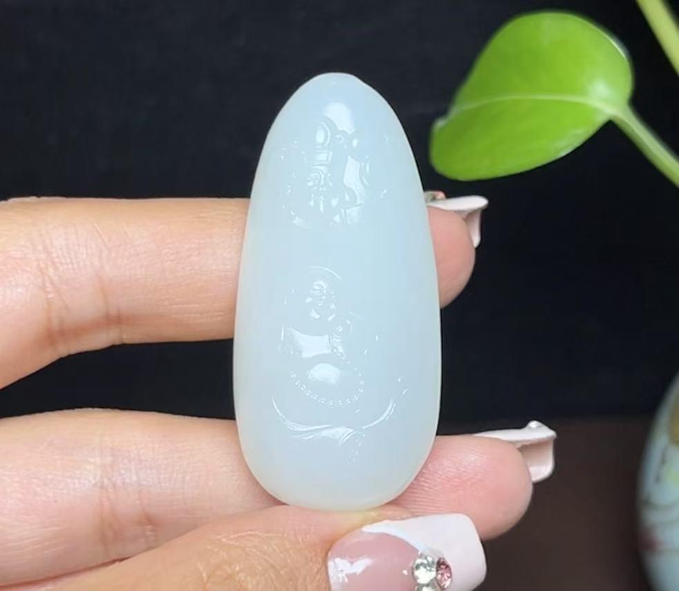 和田羊脂玉【人财两旺】,(22.8g)