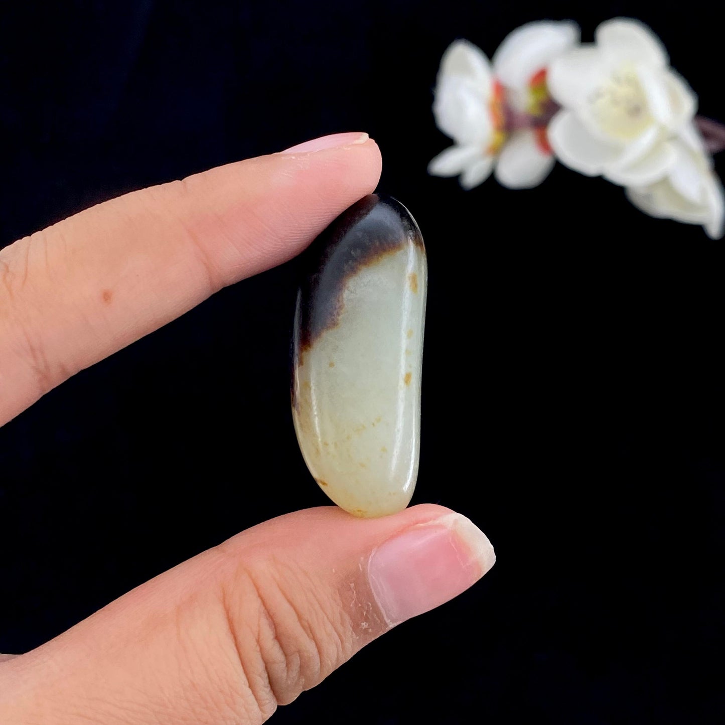 和田玉黑黄皮籽料原石(17.3g)