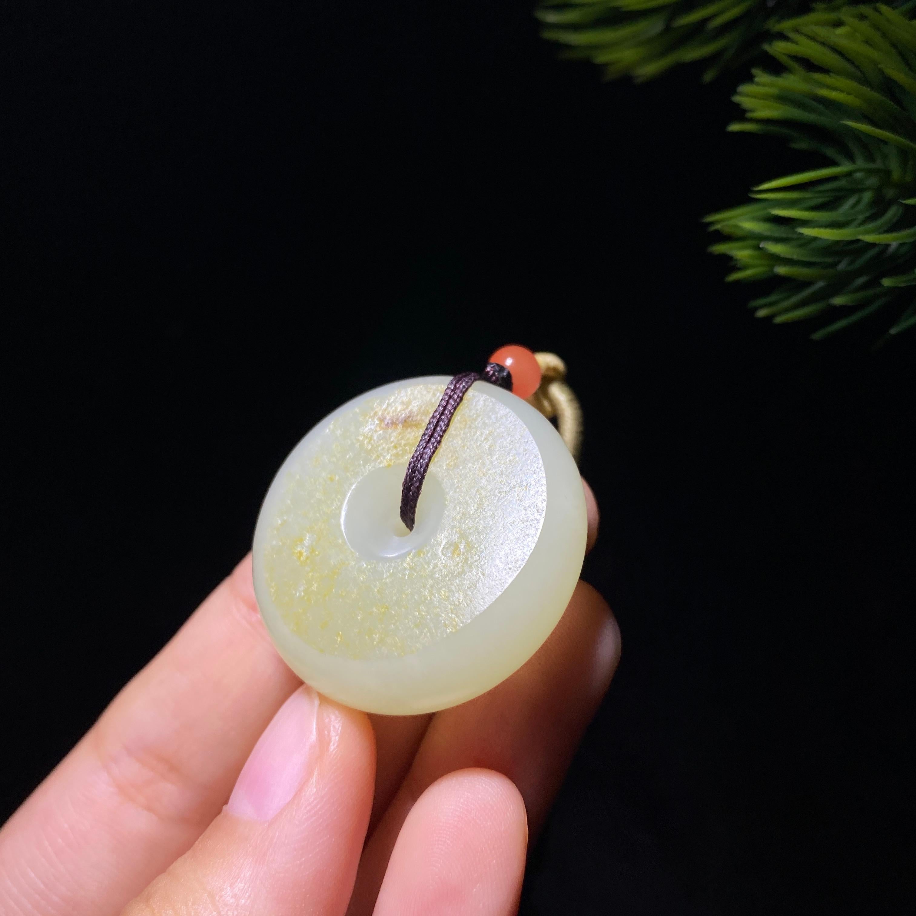 和田玉籽料平安扣(20.7g)