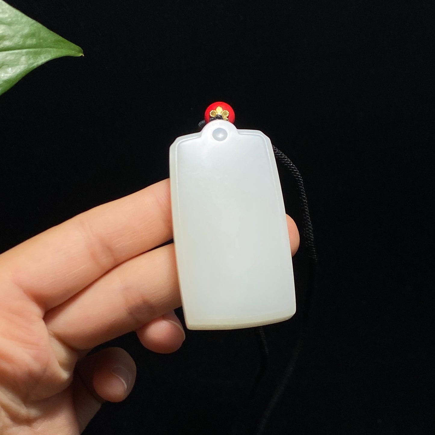 高品质和玉羊脂白玉平安无事牌(45.3g)