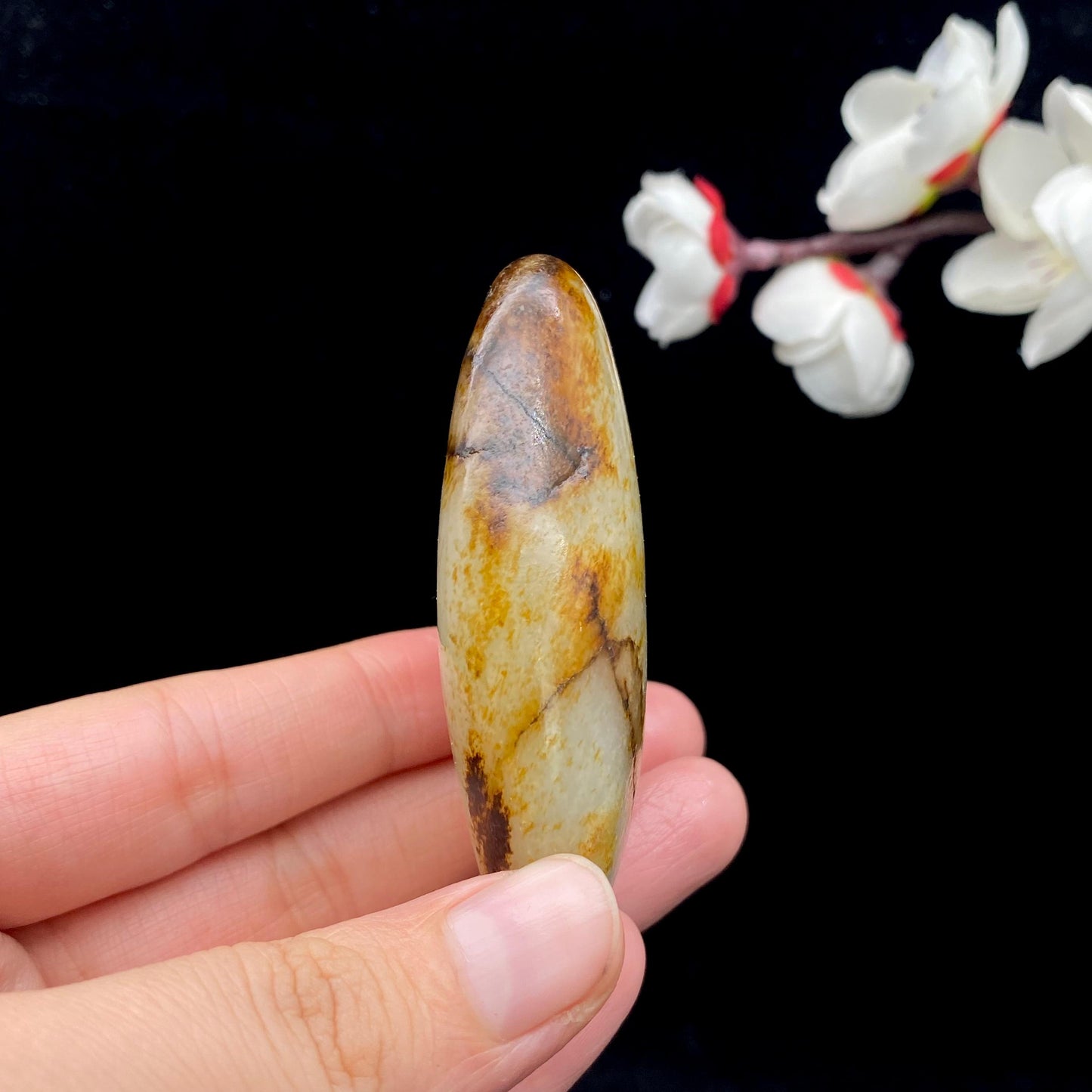 和田玉黄皮籽料原石(76.8g)