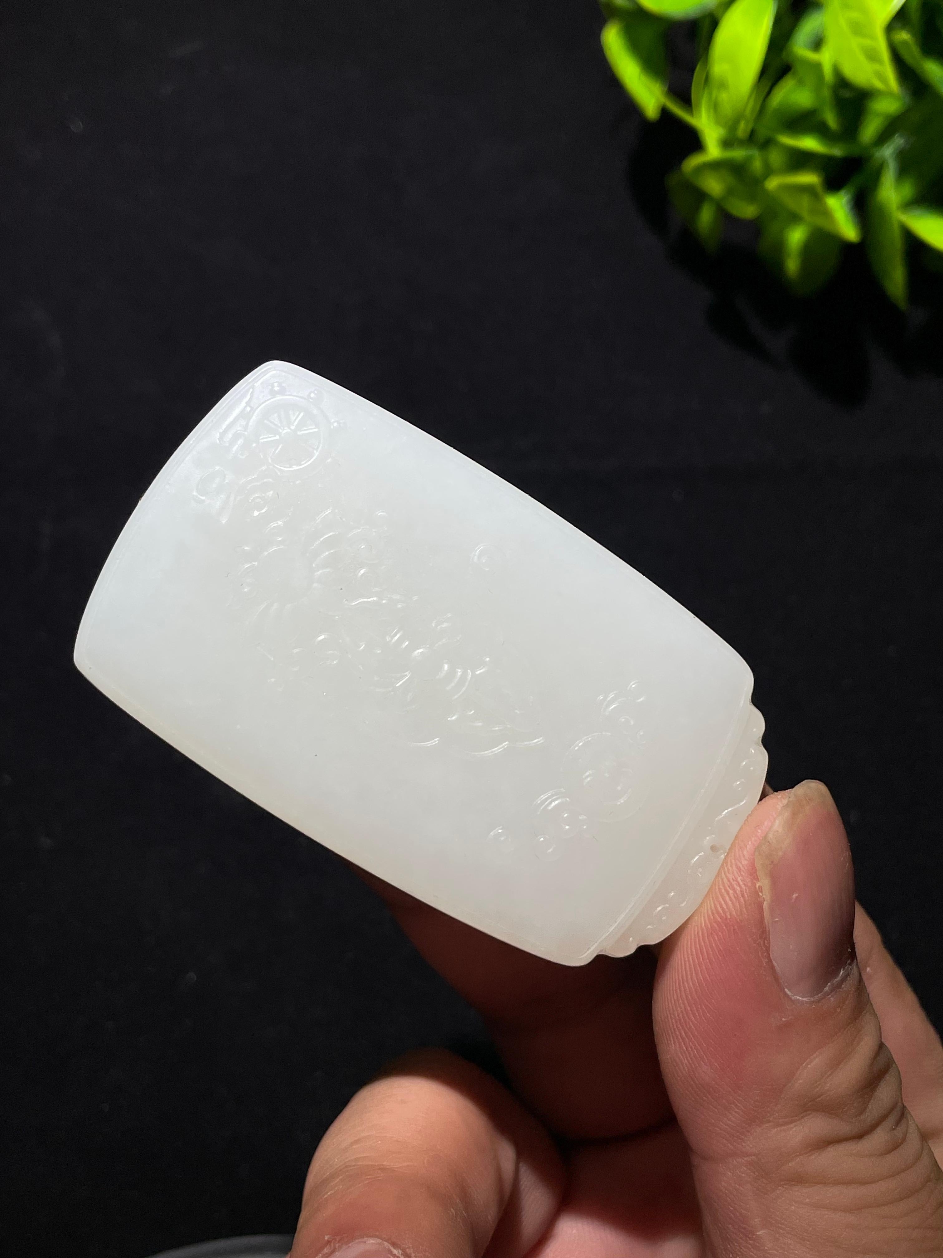 和田羊脂白玉观音(63.0g)