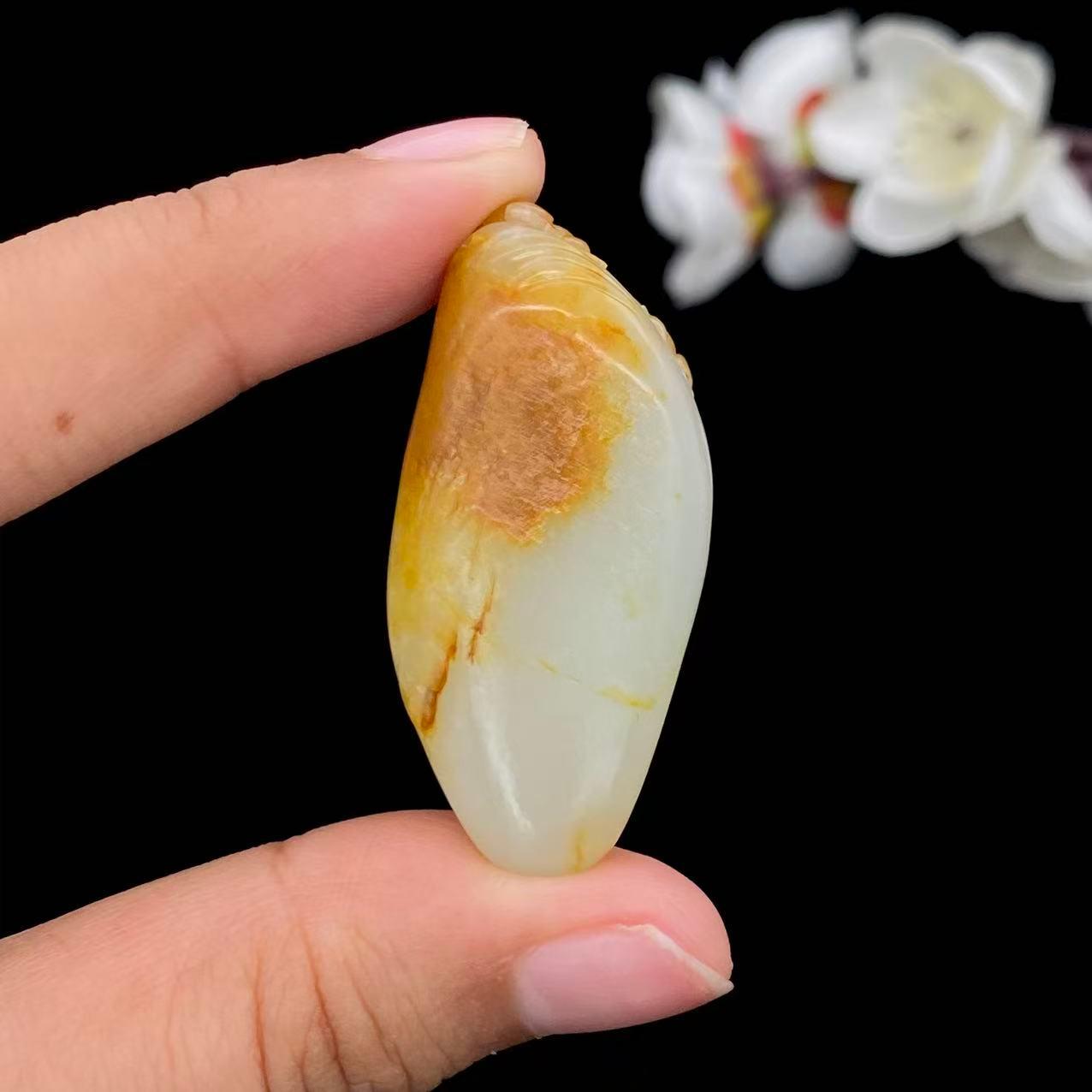 和田玉籽料【呱呱来财】(17.3g)