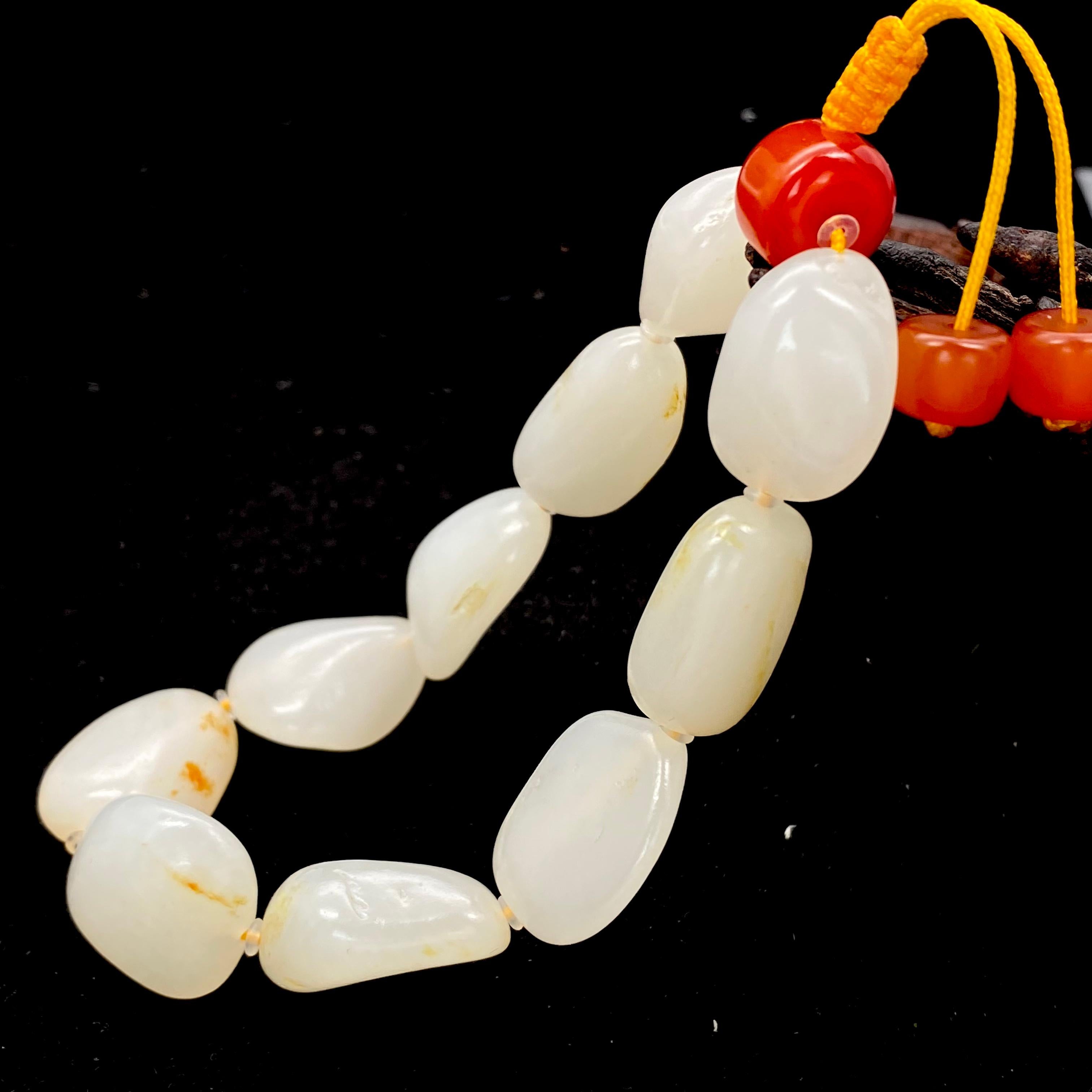 和田玉黄皮【精品手串】(45.5g)