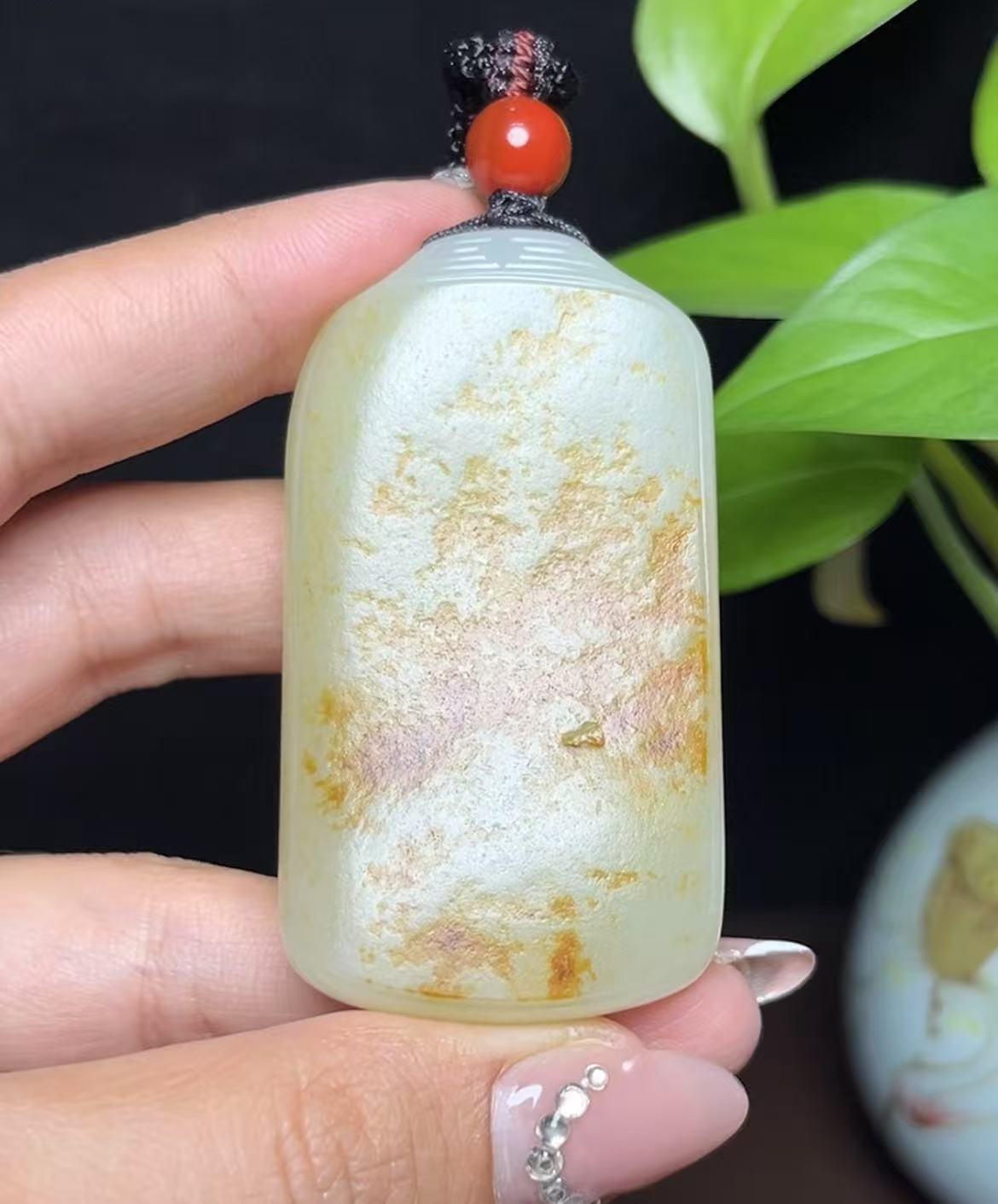 和田玉籽料平安无事牌(58.7g)