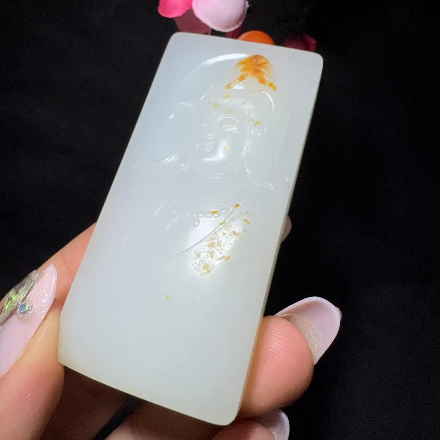 和田玉籽料观音牌子(74.1g)
