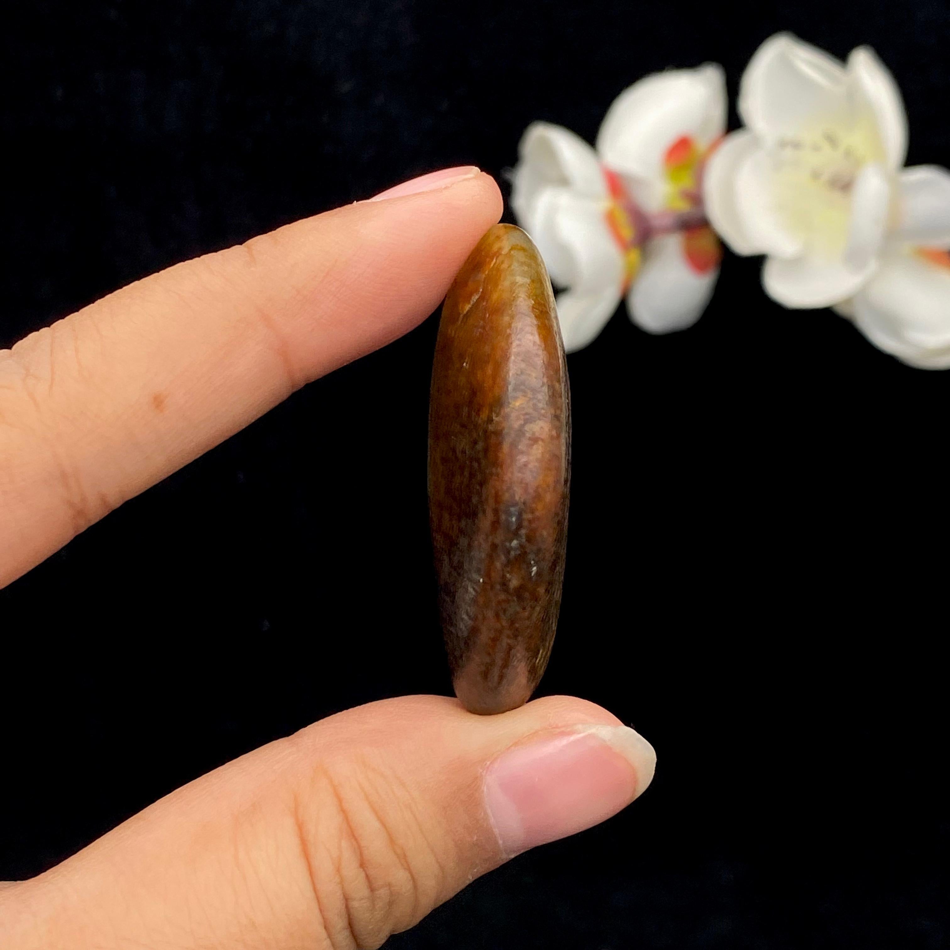 和田玉黄沁皮籽料挂件(22g)