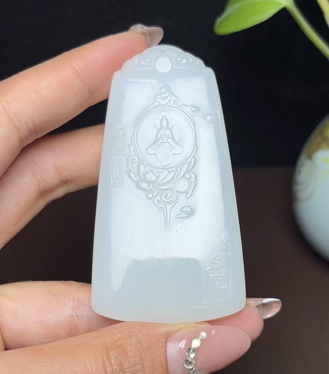 和田羊脂玉观音(56.5g)
