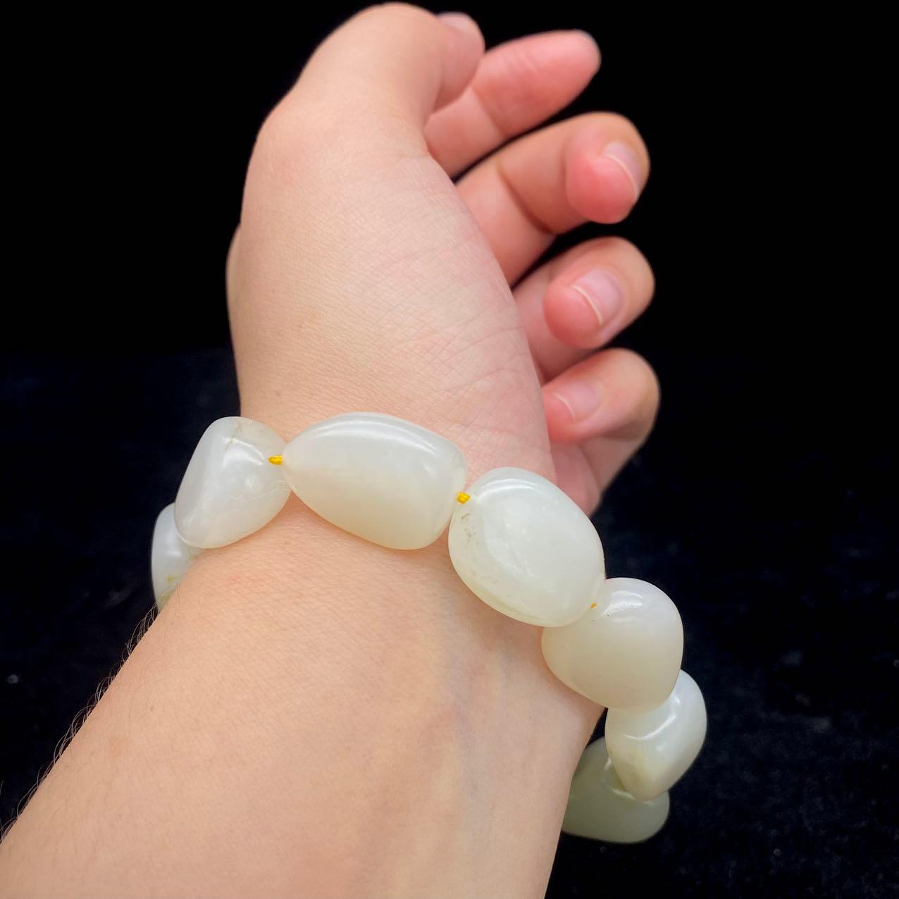 和田玉黄皮【精品手串】(48.3g)