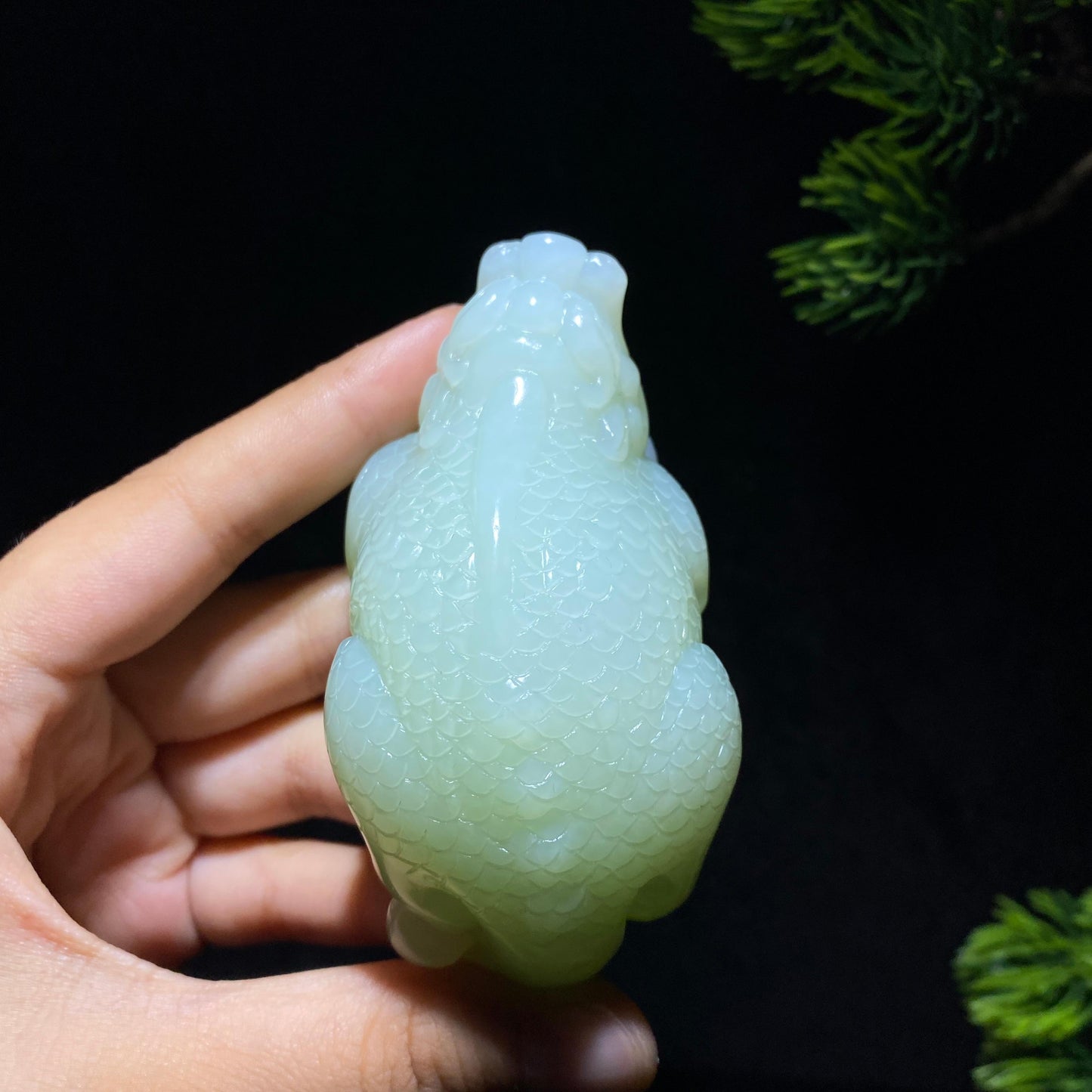 和田玉白玉貔貅把件(206.8g)