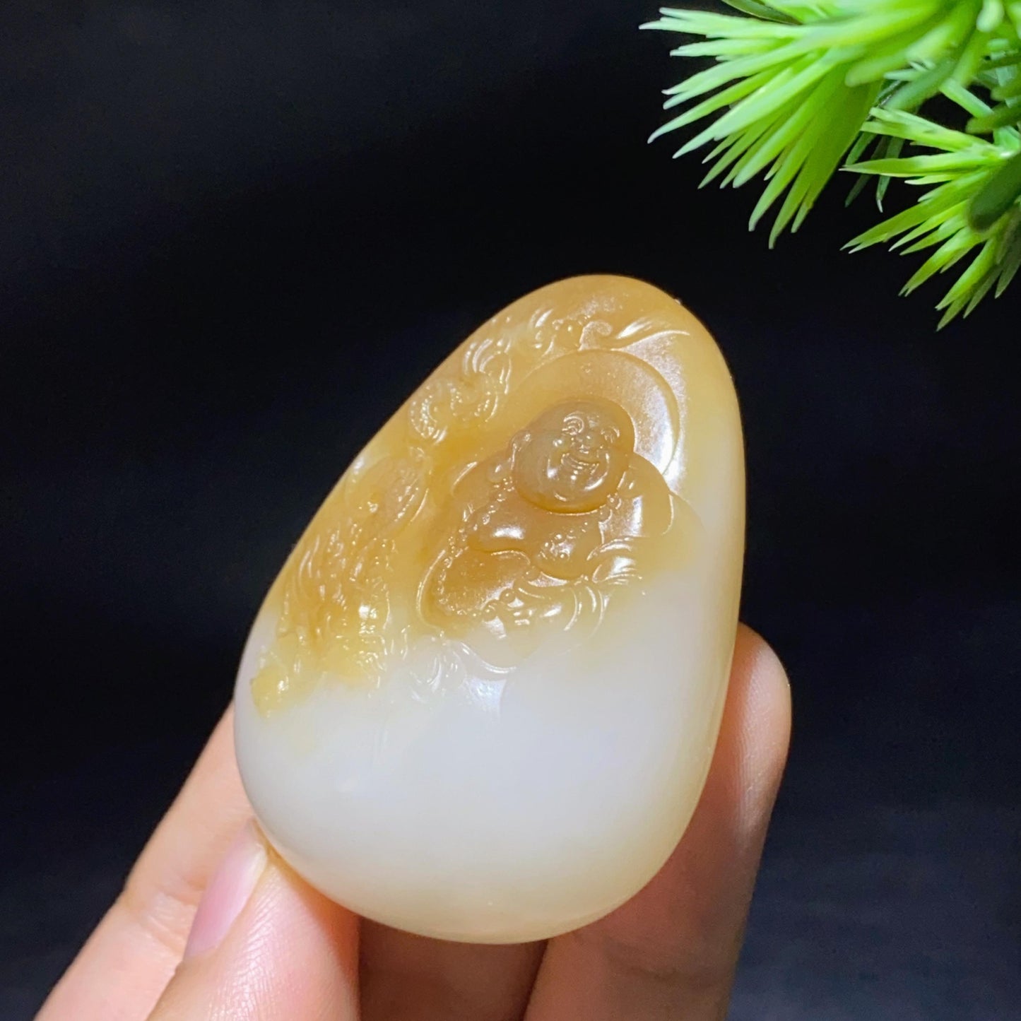 和田玉糖白佛公(38.1g)