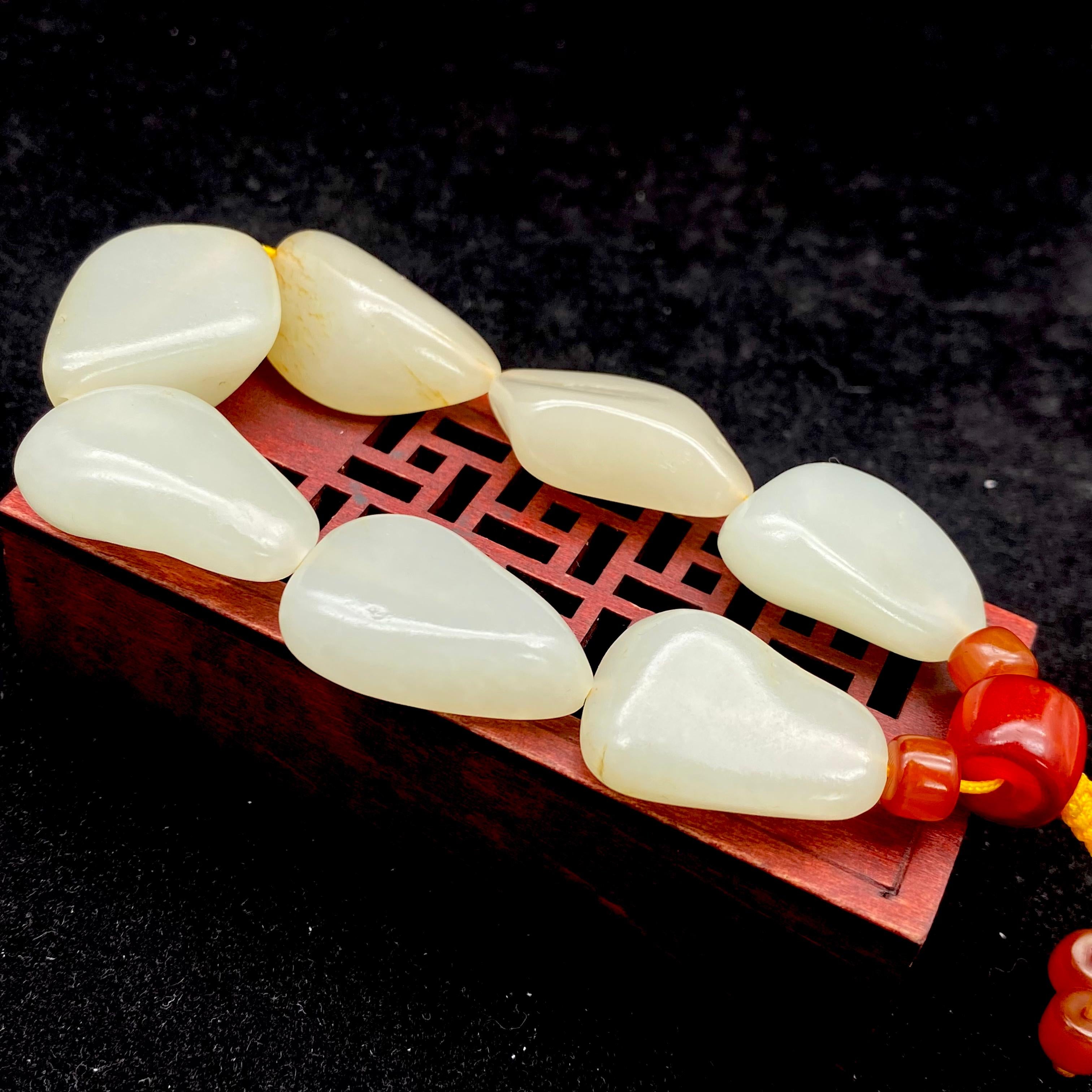 和田玉白玉【精品手串】(80.3g)