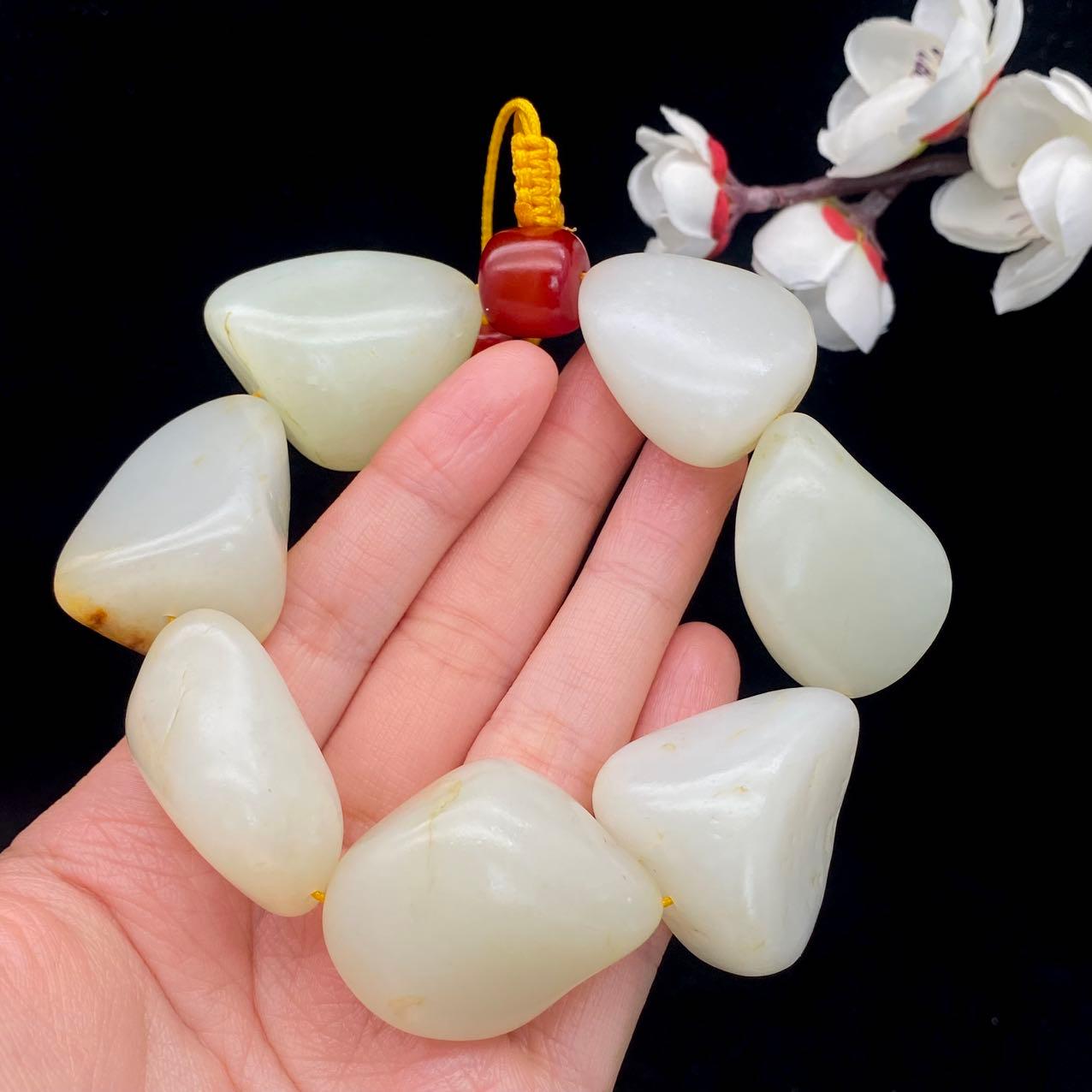 和田玉洒金皮【精品手串】(169.1g)