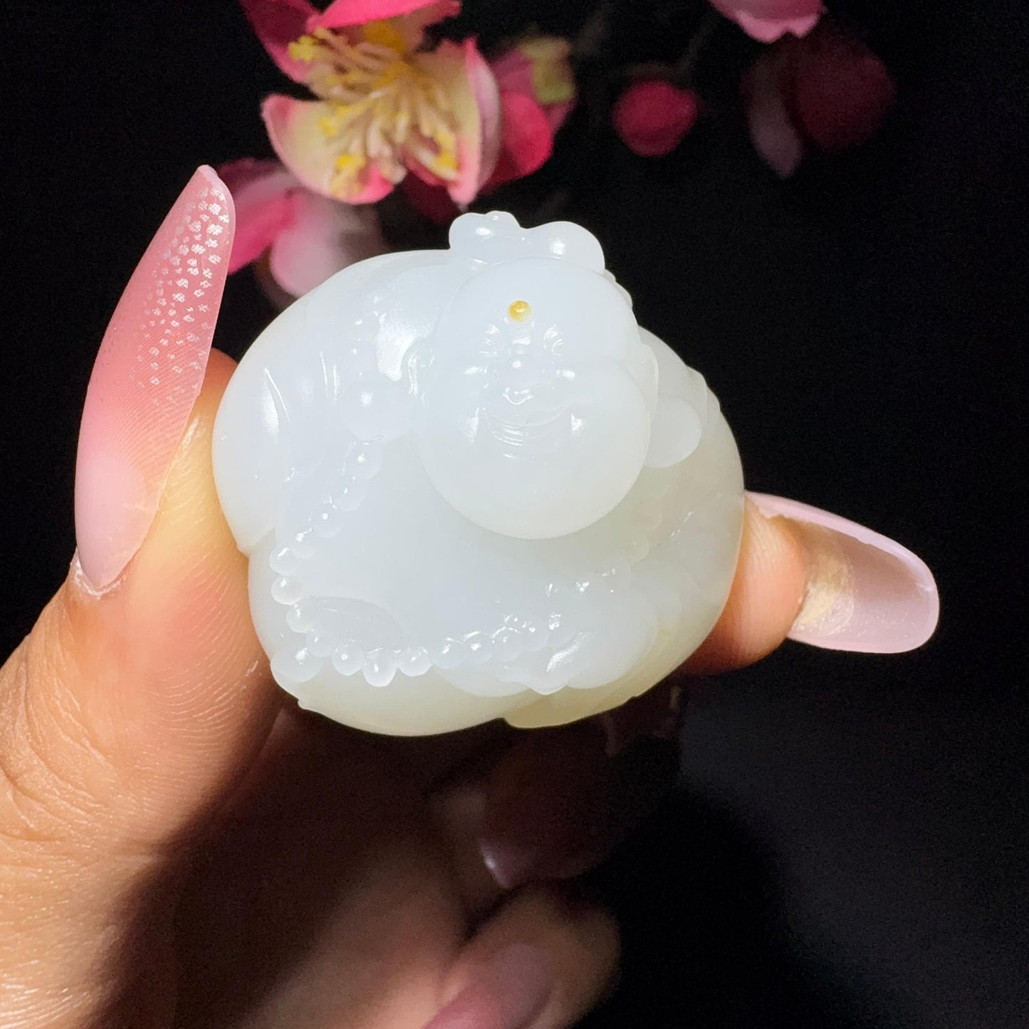 和田玉籽料挂件佛(28.8g)