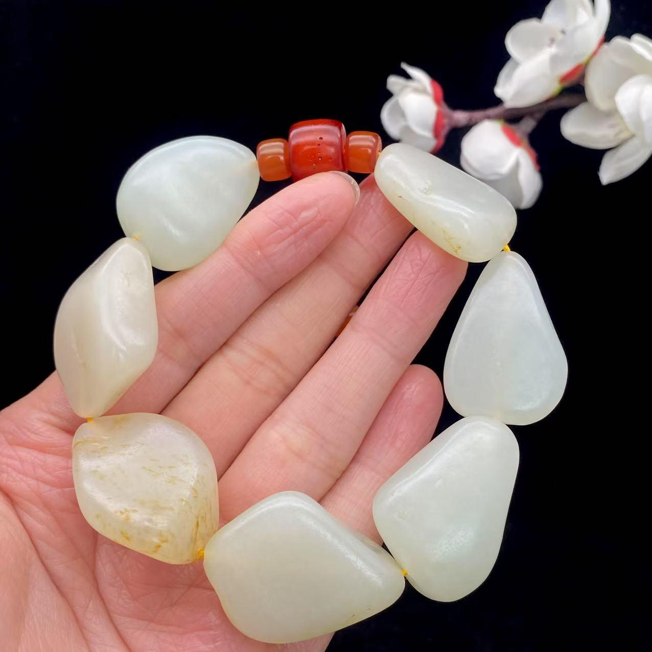 和田玉白玉【精品手串】(80.3g)