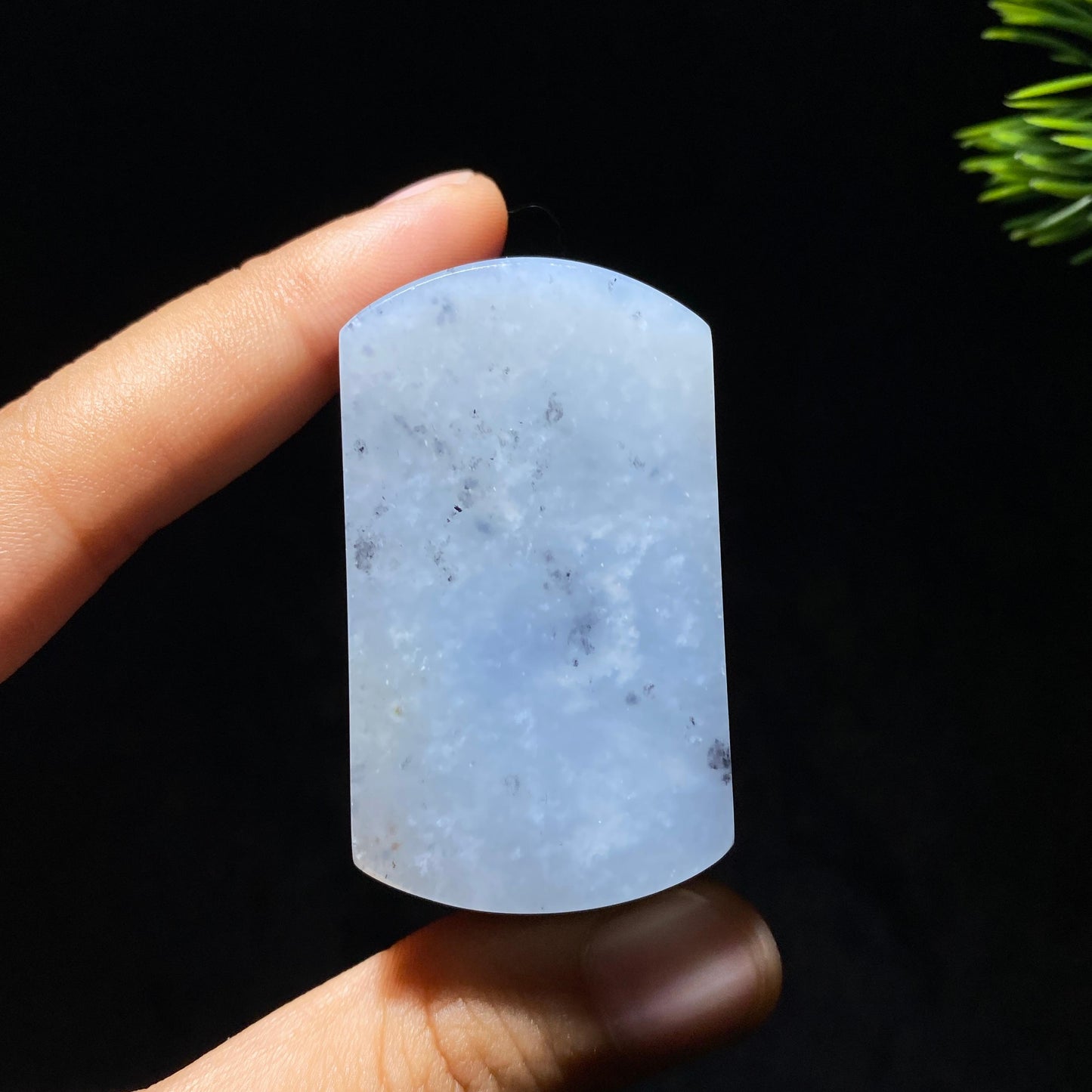 和田玉籽料青花腰带扣(55.3g)