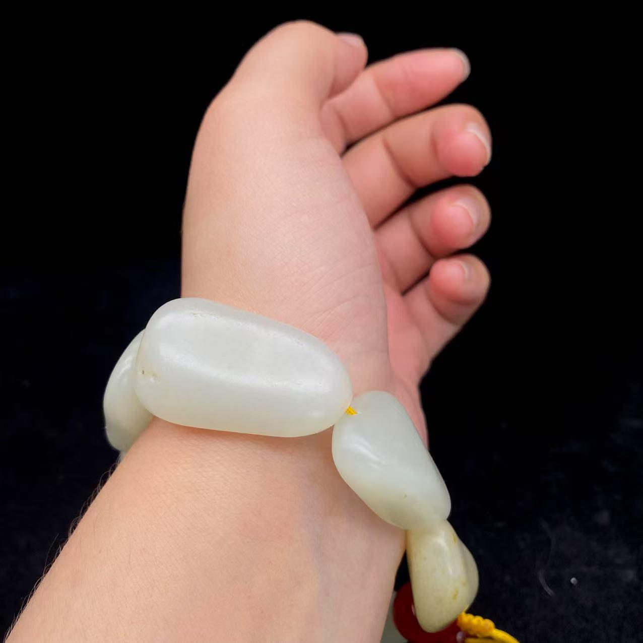 和田玉洒金皮【精品手串】(77.7g)