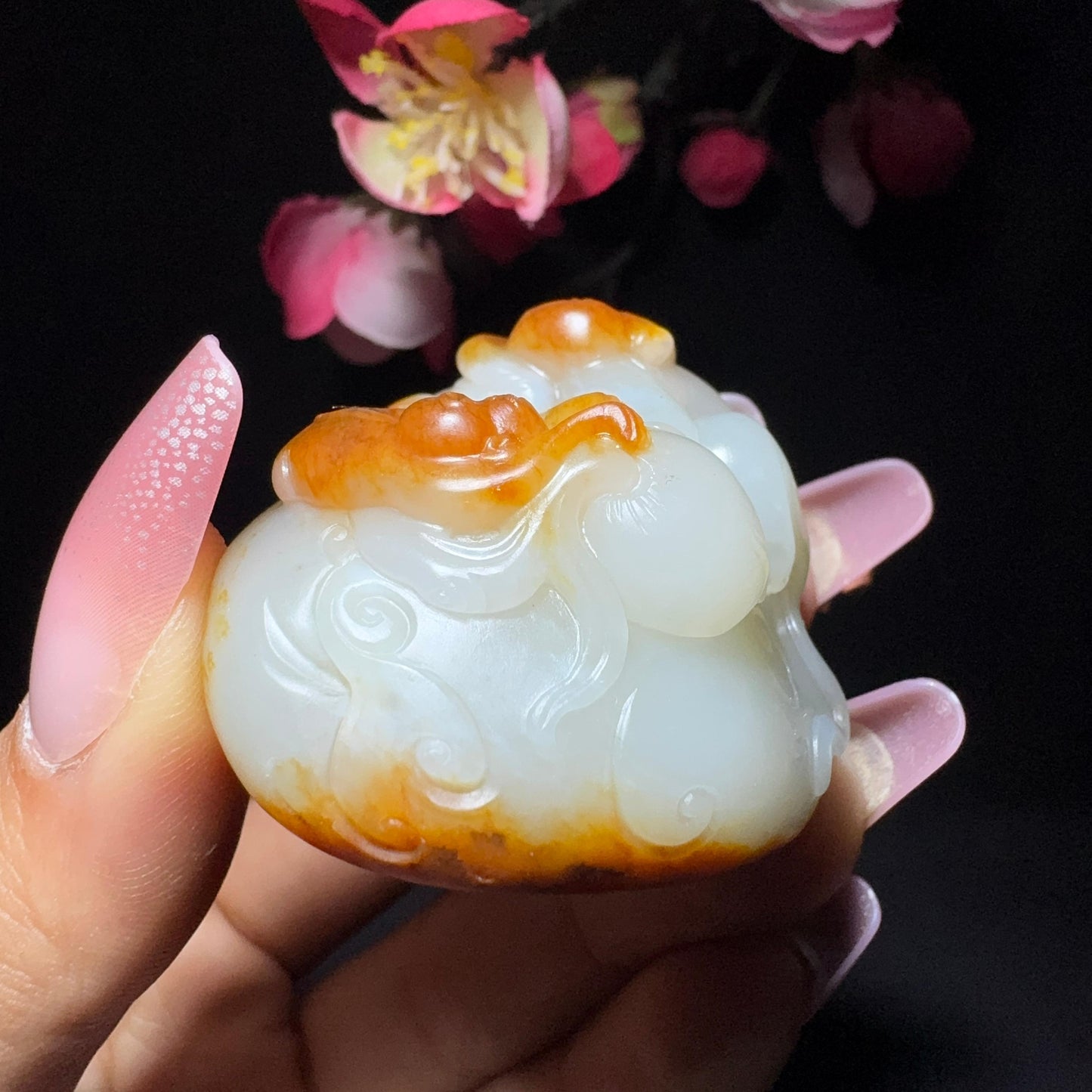 和田玉籽料挂件代代封侯(59.1g)