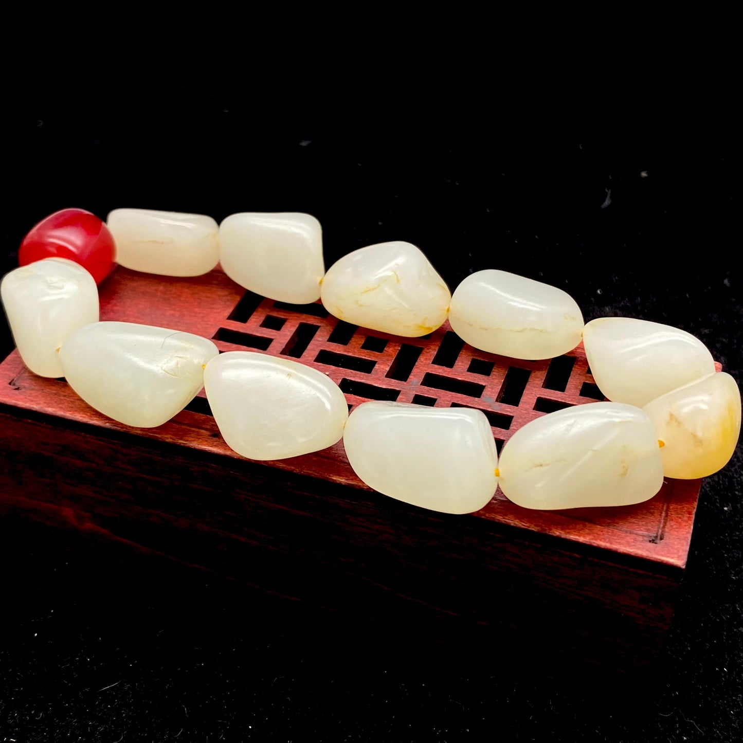 和田玉黄皮【精品手串】(60.3g)