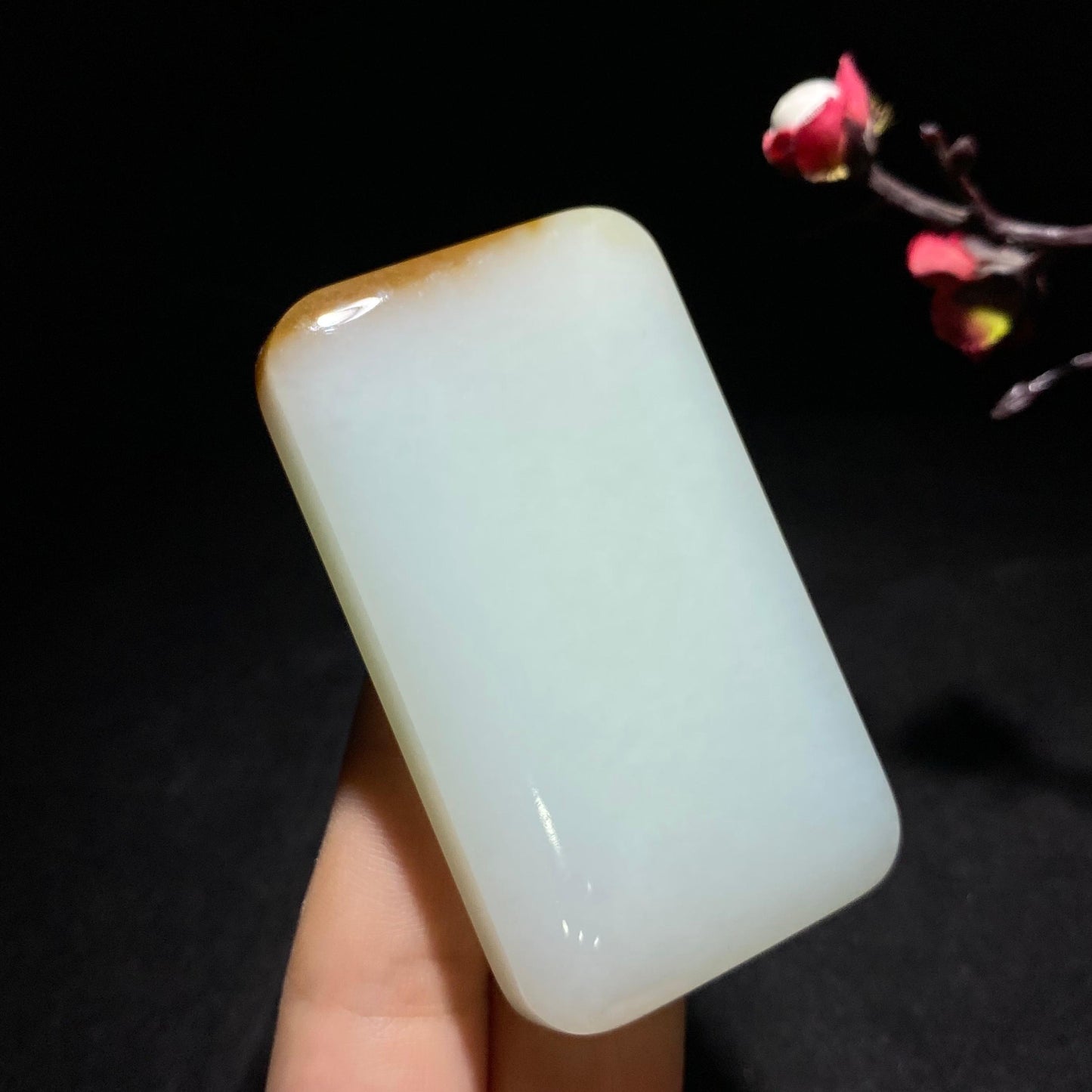 传承精品糖白玉无事牌(85.5g)