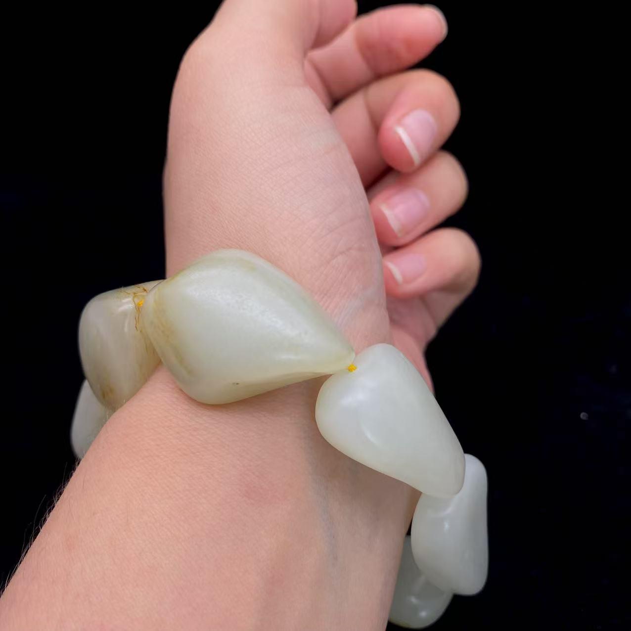 和田玉白玉【精品手串】(80.3g)