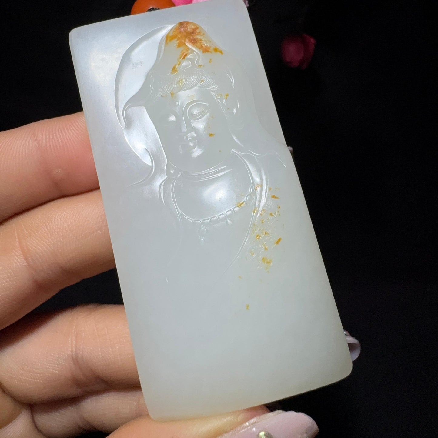 和田玉籽料观音牌子(74.1g)