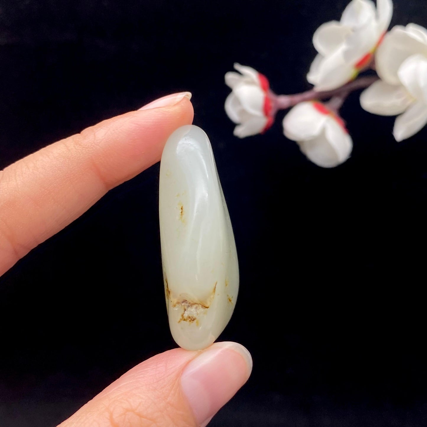 和田玉青白玉籽料原石(26.2g)