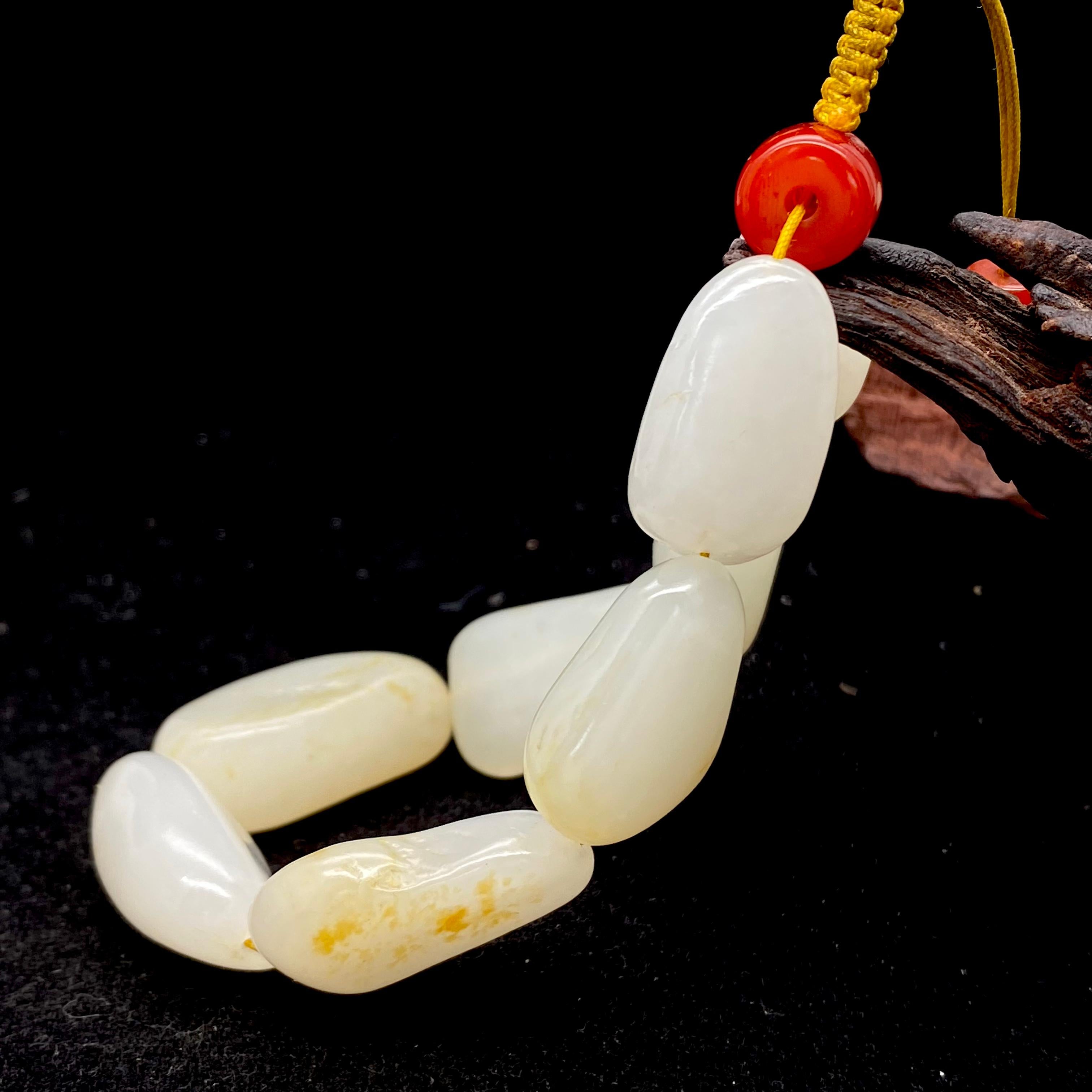 和田玉洒金皮【精品手串】(62.9g)