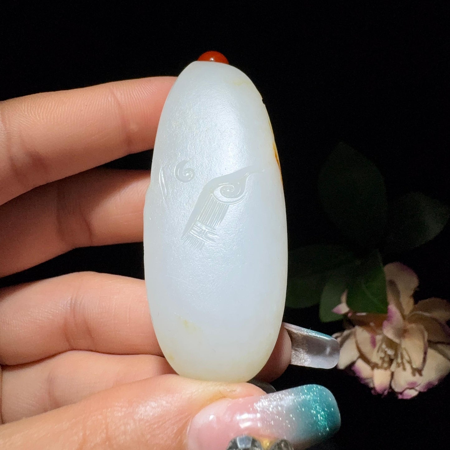 和田玉籽料挂件关公(58.9g)
