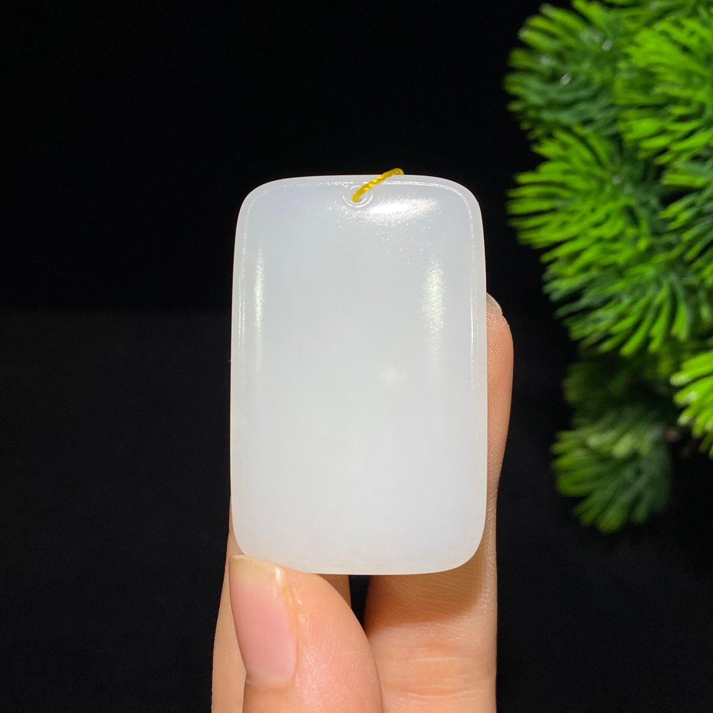 和田白玉无事牌挂件(32.5g)