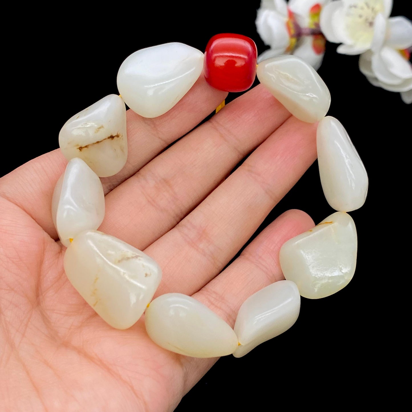 和田玉黄皮【精品手串】(67.3g)