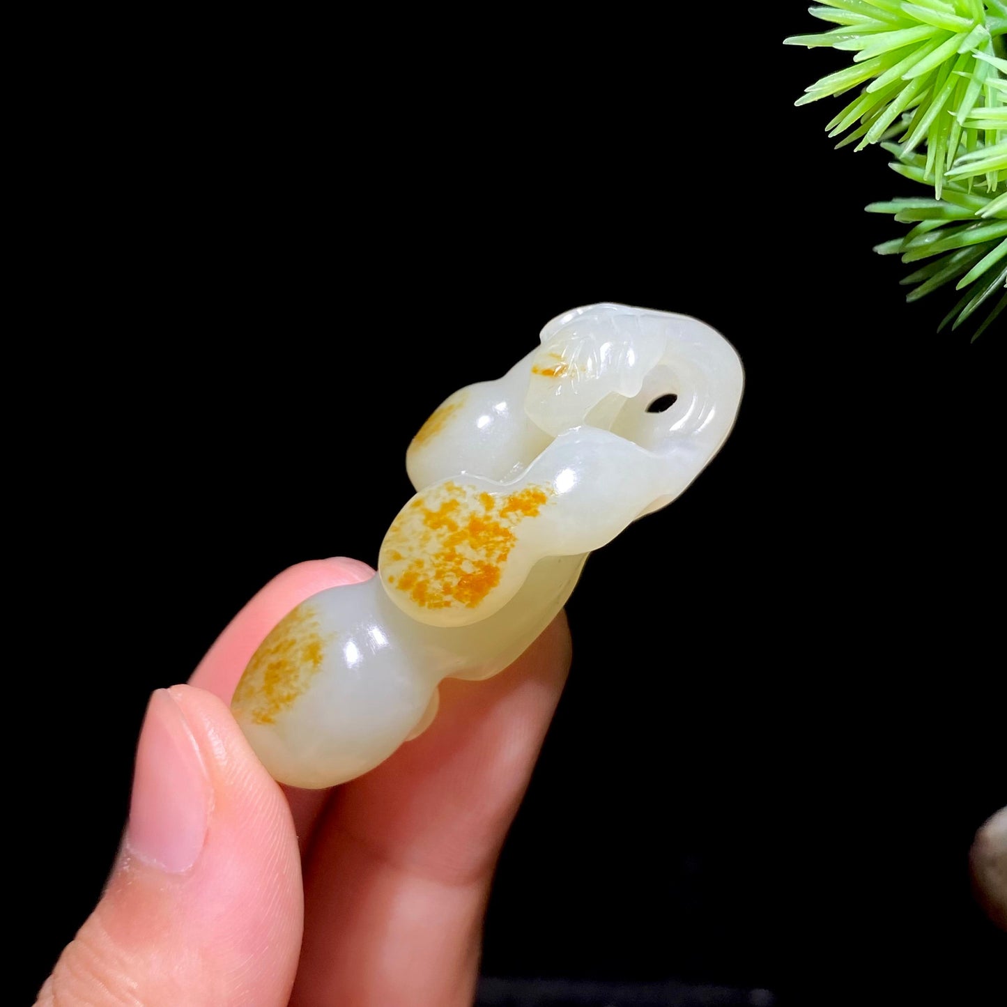 和田玉籽料葫芦挂件(14.8g)