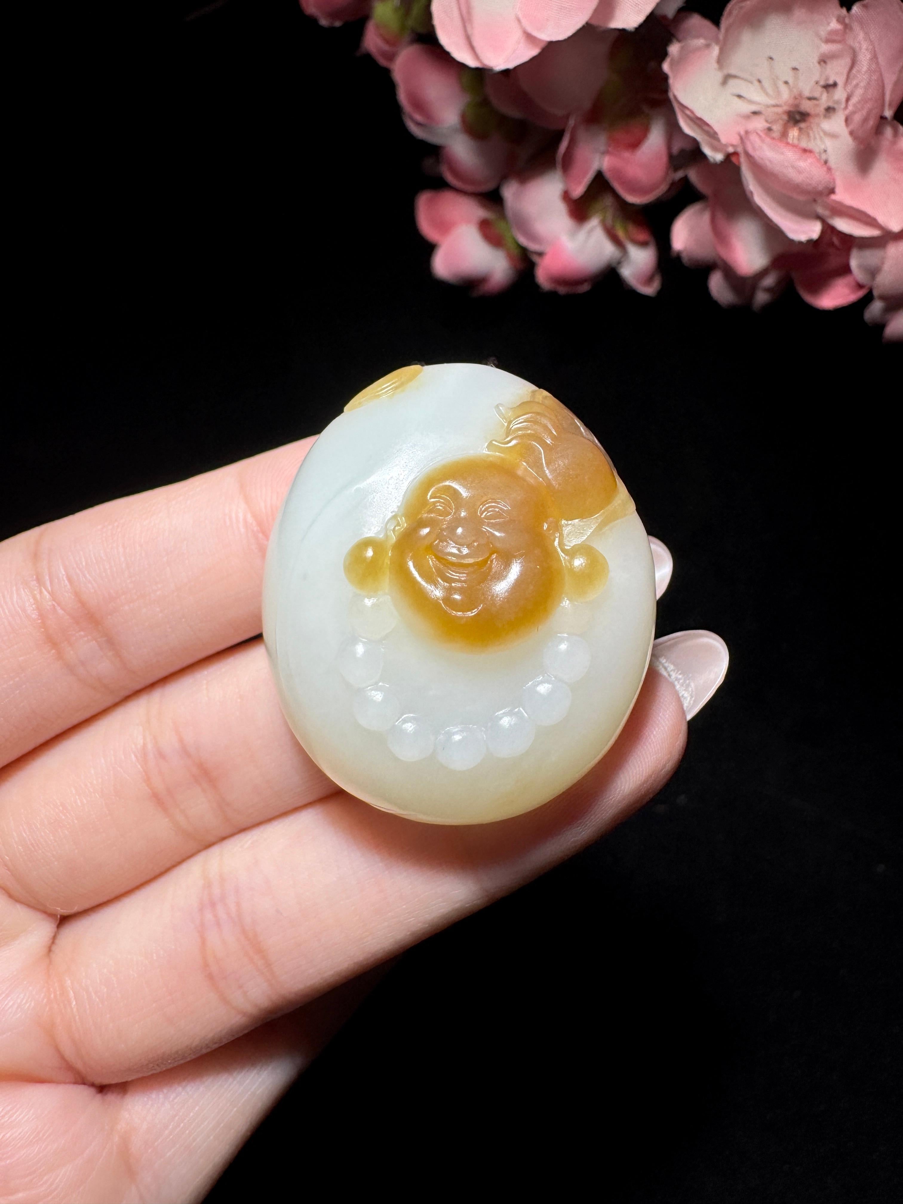 和田玉糖白玉佛公（32.4g）