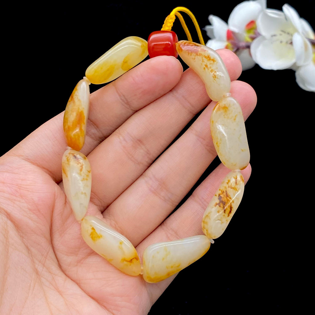 和田玉洒金皮【精品手串】（38g）