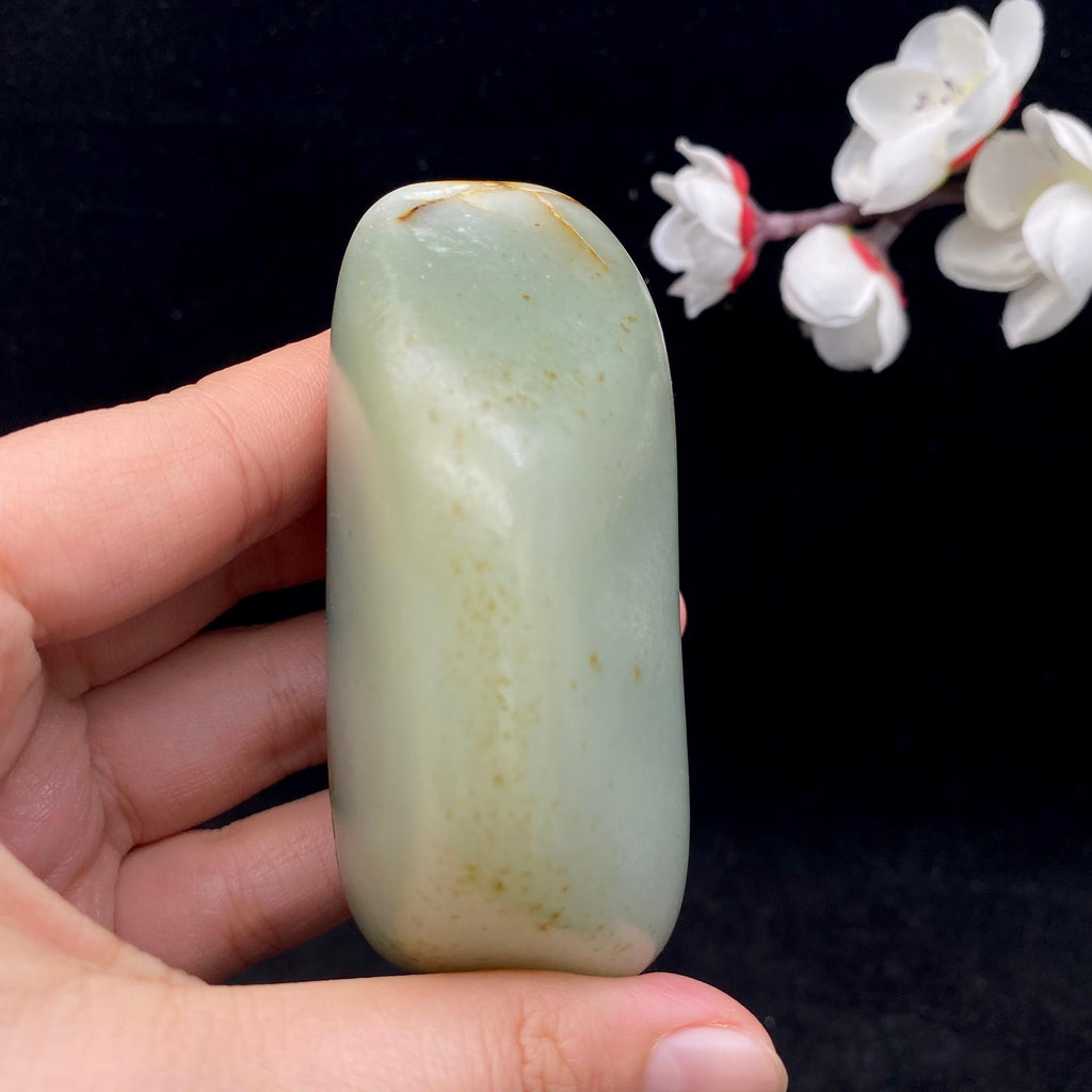 和田玉青白玉带翠籽料（190.3g）