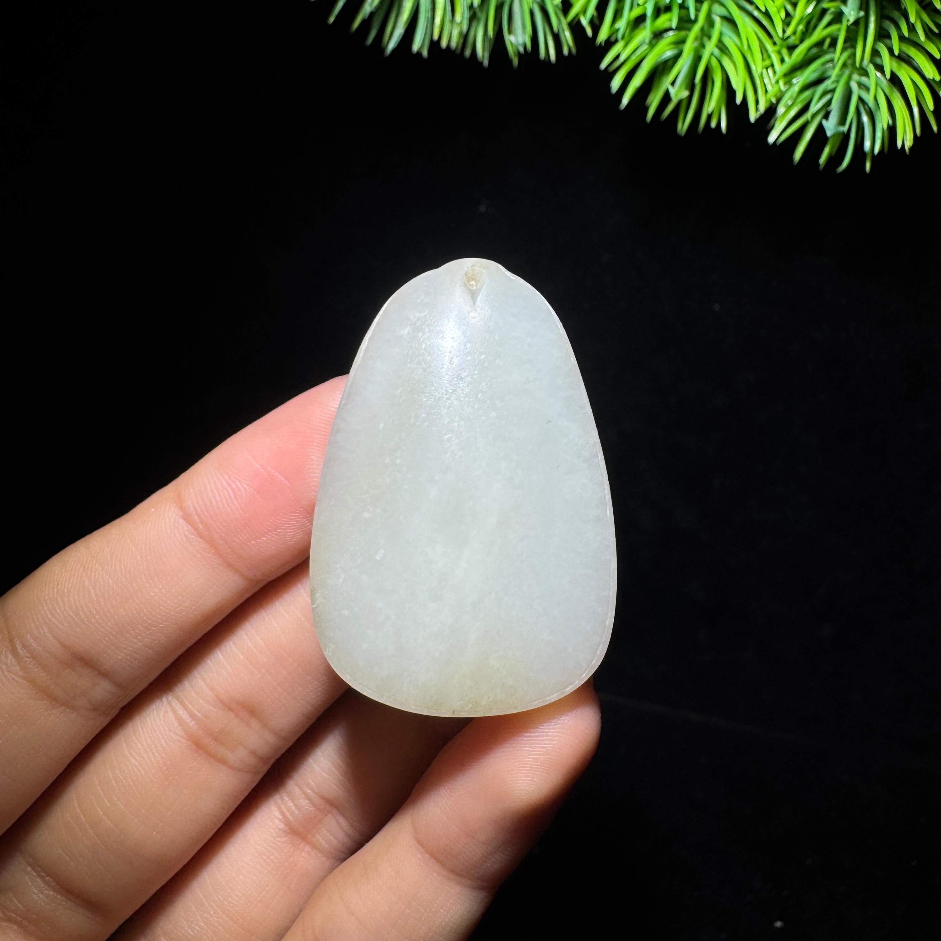 和田玉籽料满皮无事牌（22.0g）